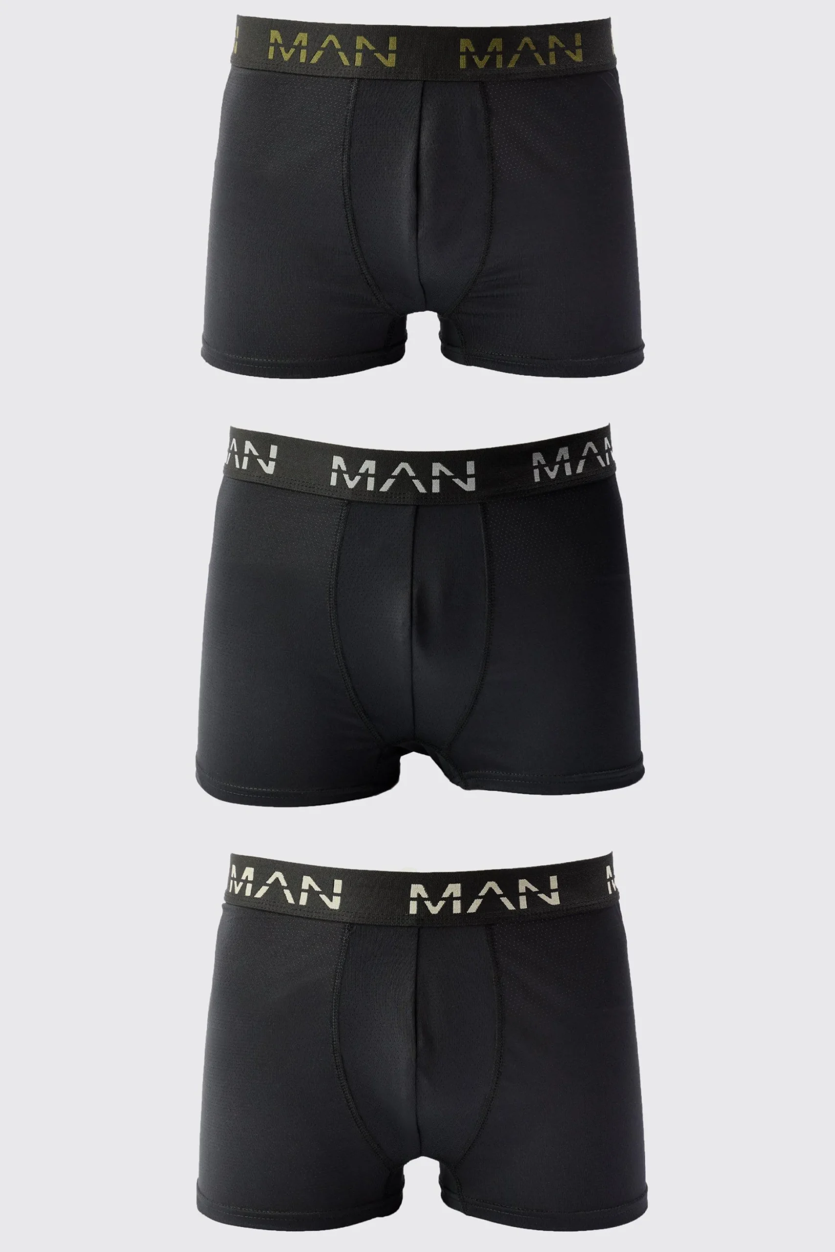 Man Active Performance Boxer 3 Pack | BoohooMAN UK