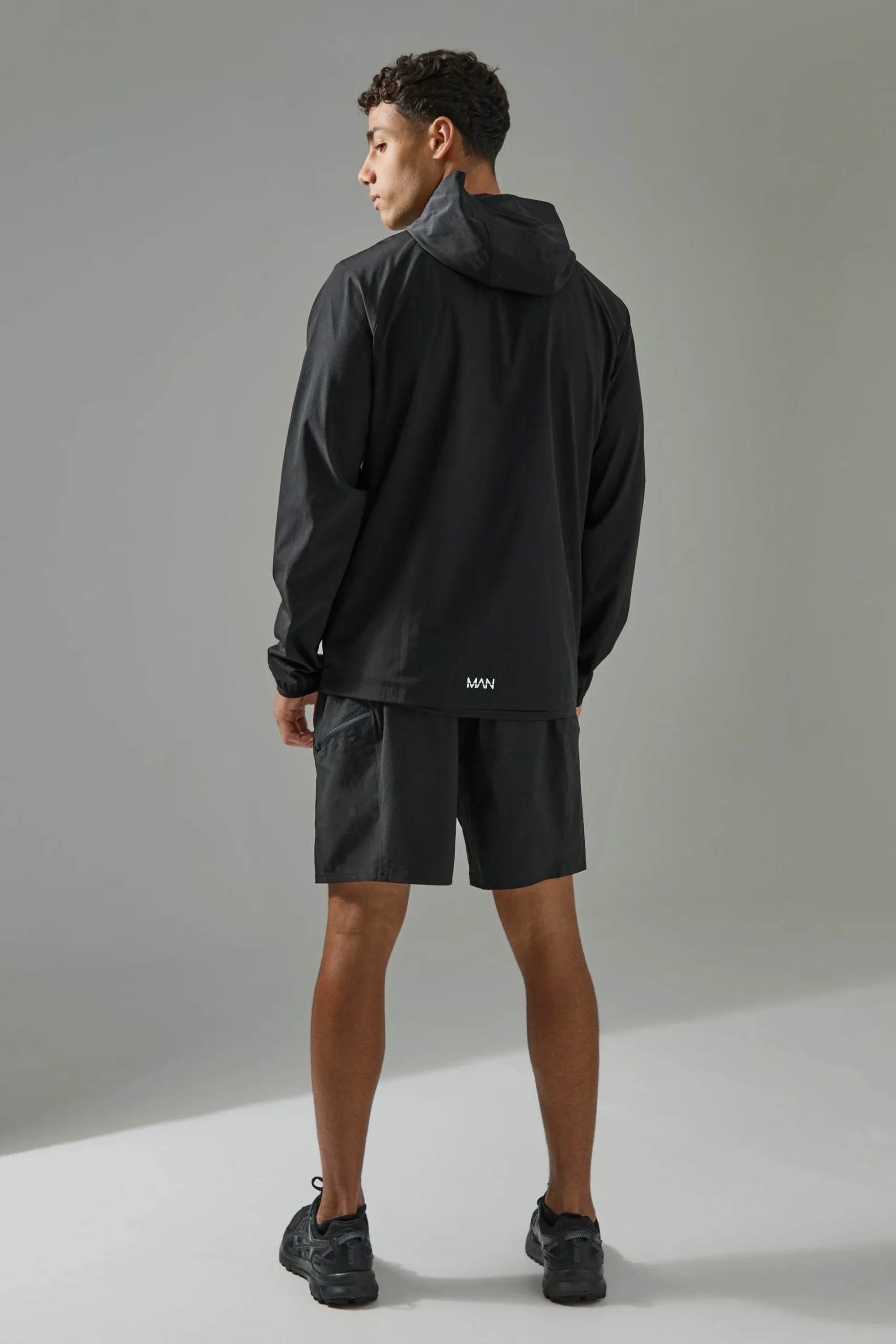 Man Active Quilted Hooded Jacket | BoohooMAN UK