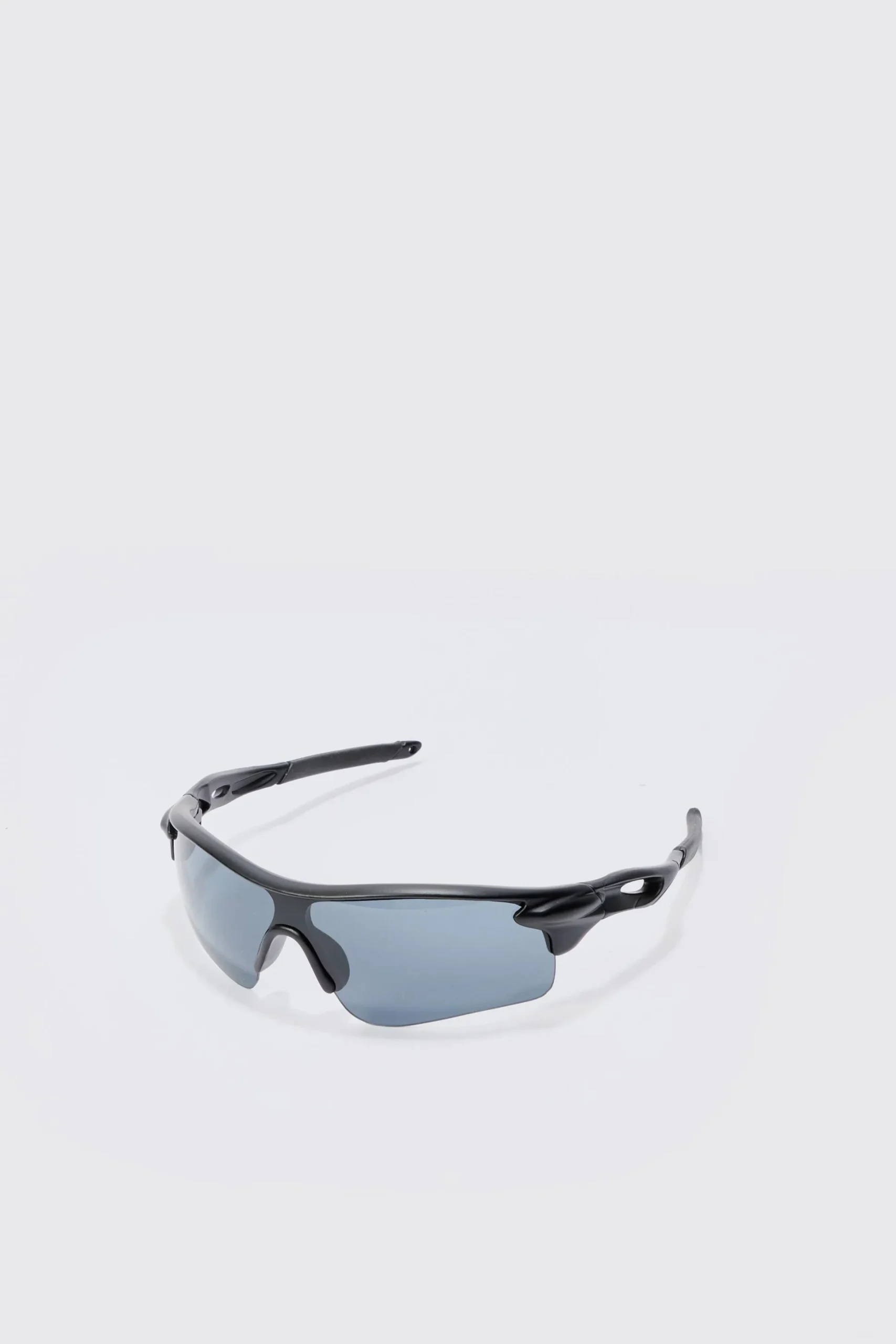 Man Active Rubberised Smoke Lense Sunglasses | BoohooMAN UK