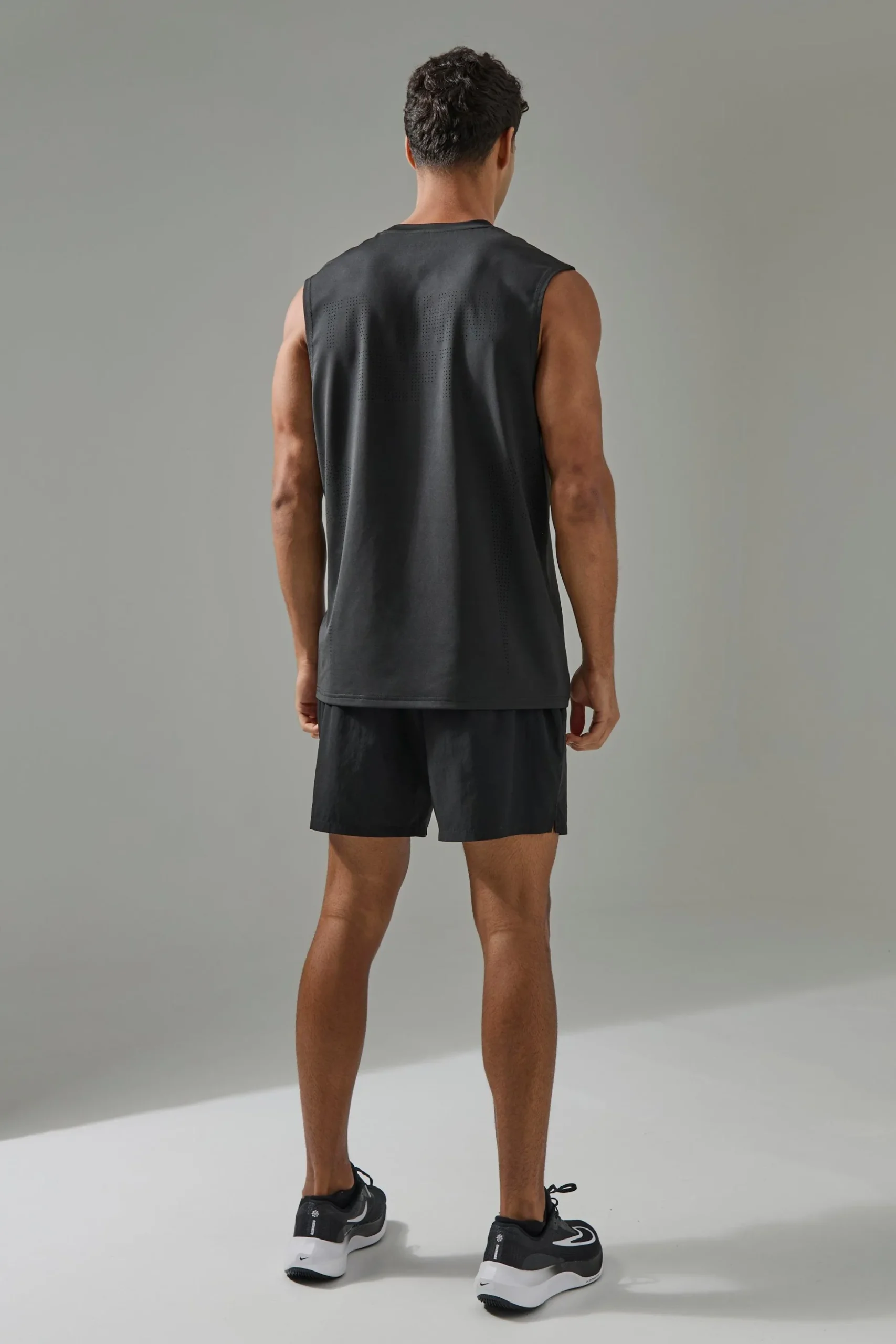 Man Active Training Dept Perforated Performance Tank | BoohooMAN UK