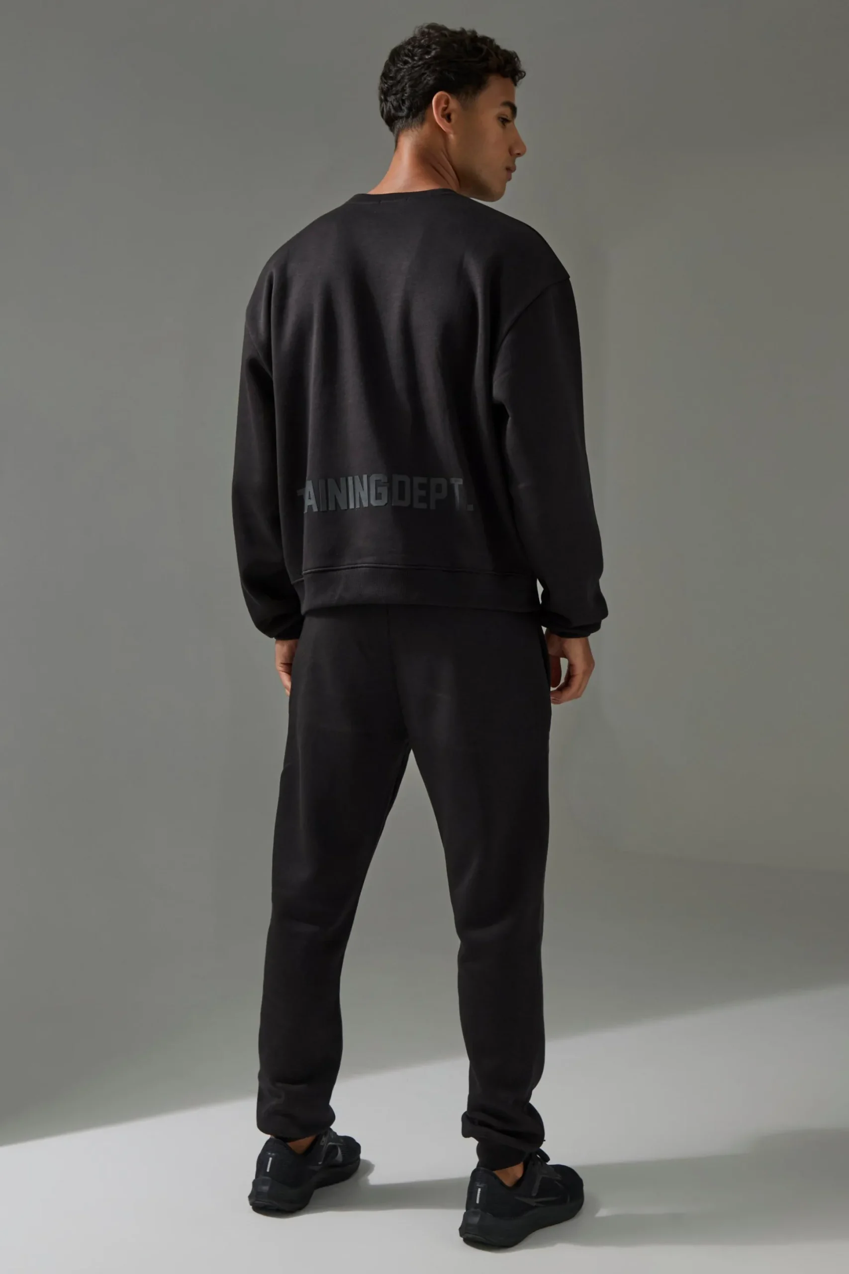 Man Active Training Dept Boxy Sweatshirt & Slim Jogger Tracksuit | BoohooMAN UK
