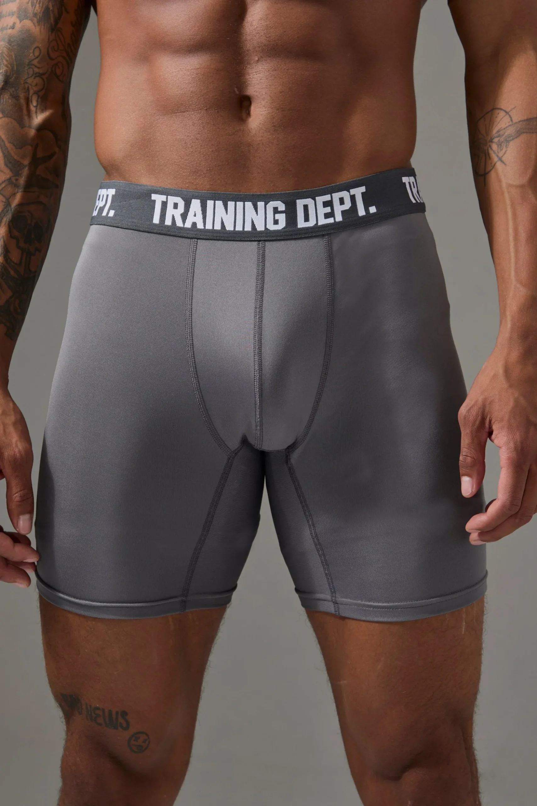 Man Active Training Dept Long 7inch Performance Boxer | BoohooMAN UK