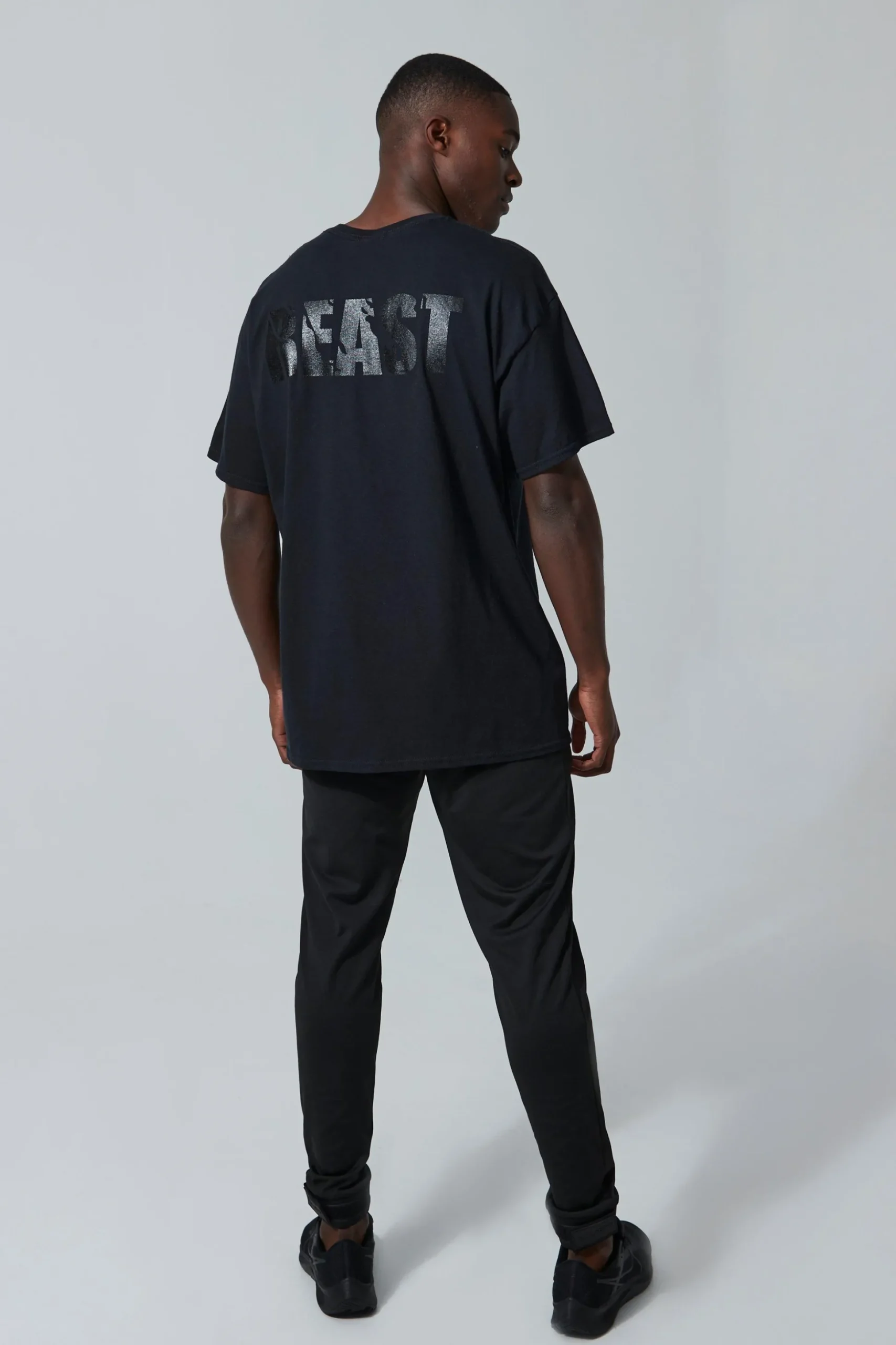 Man Active X Beast Oversized Gym T Shirt | BoohooMAN UK