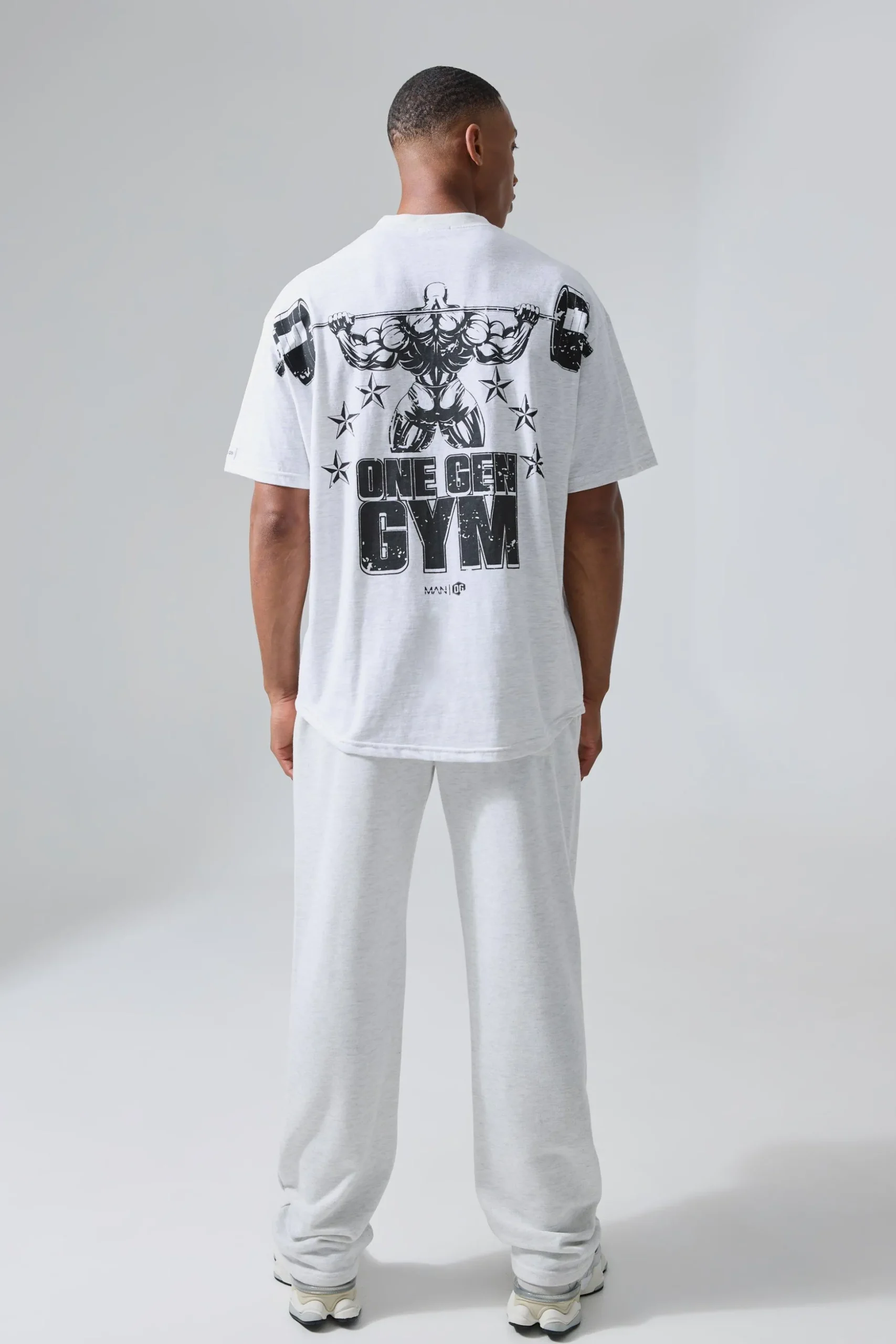 Man Active X Og Gym Oversized Xxl Back Print T-shirt | BoohooMAN UK