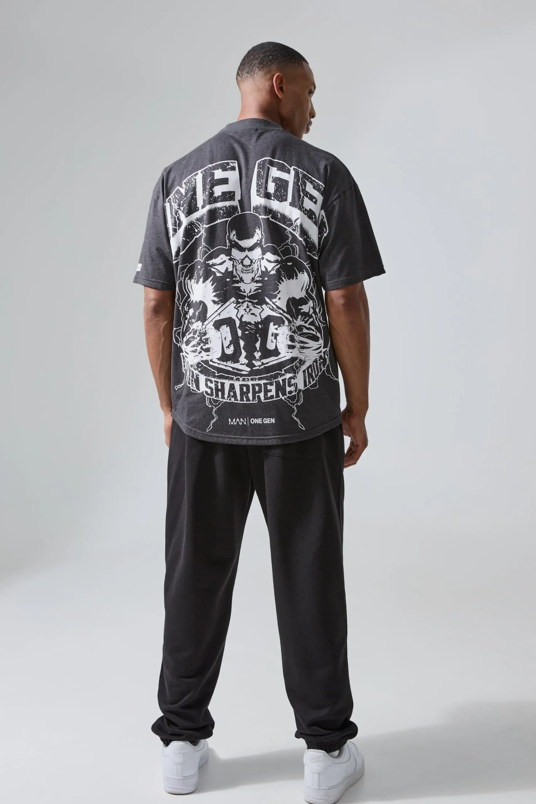 Man Active X Og Gym Oversized Extended Neck T-shirt | BoohooMAN UK