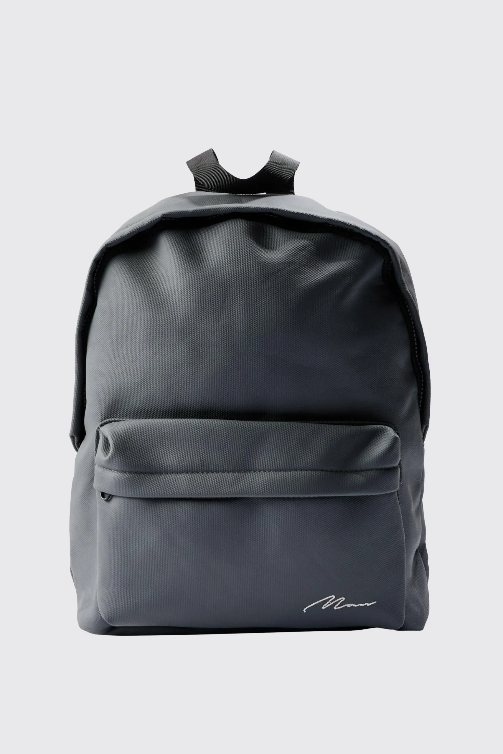 Man Dash Basic Rucksack In Charcoal | BoohooMAN UK