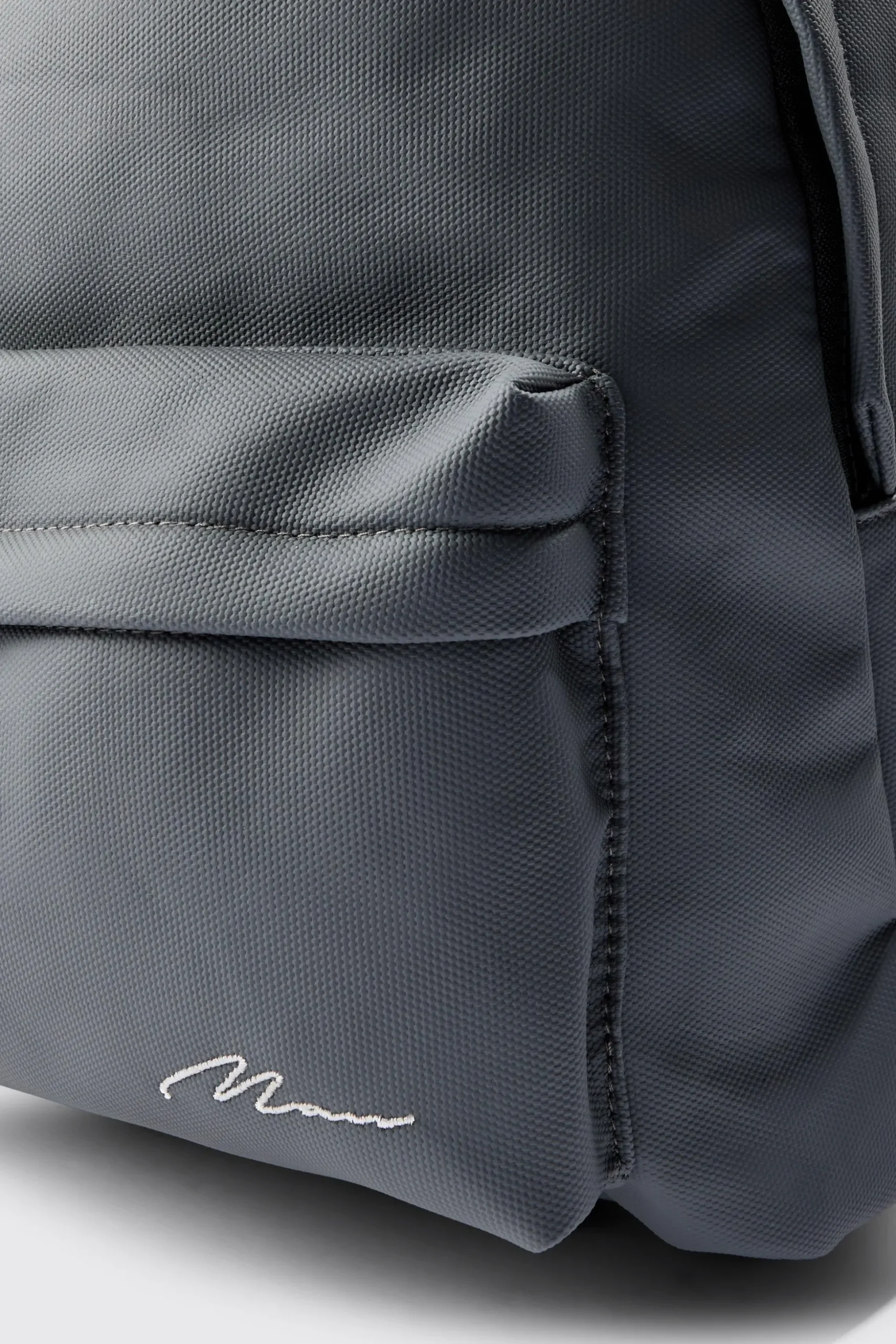 Man Dash Basic Rucksack In Charcoal | BoohooMAN UK