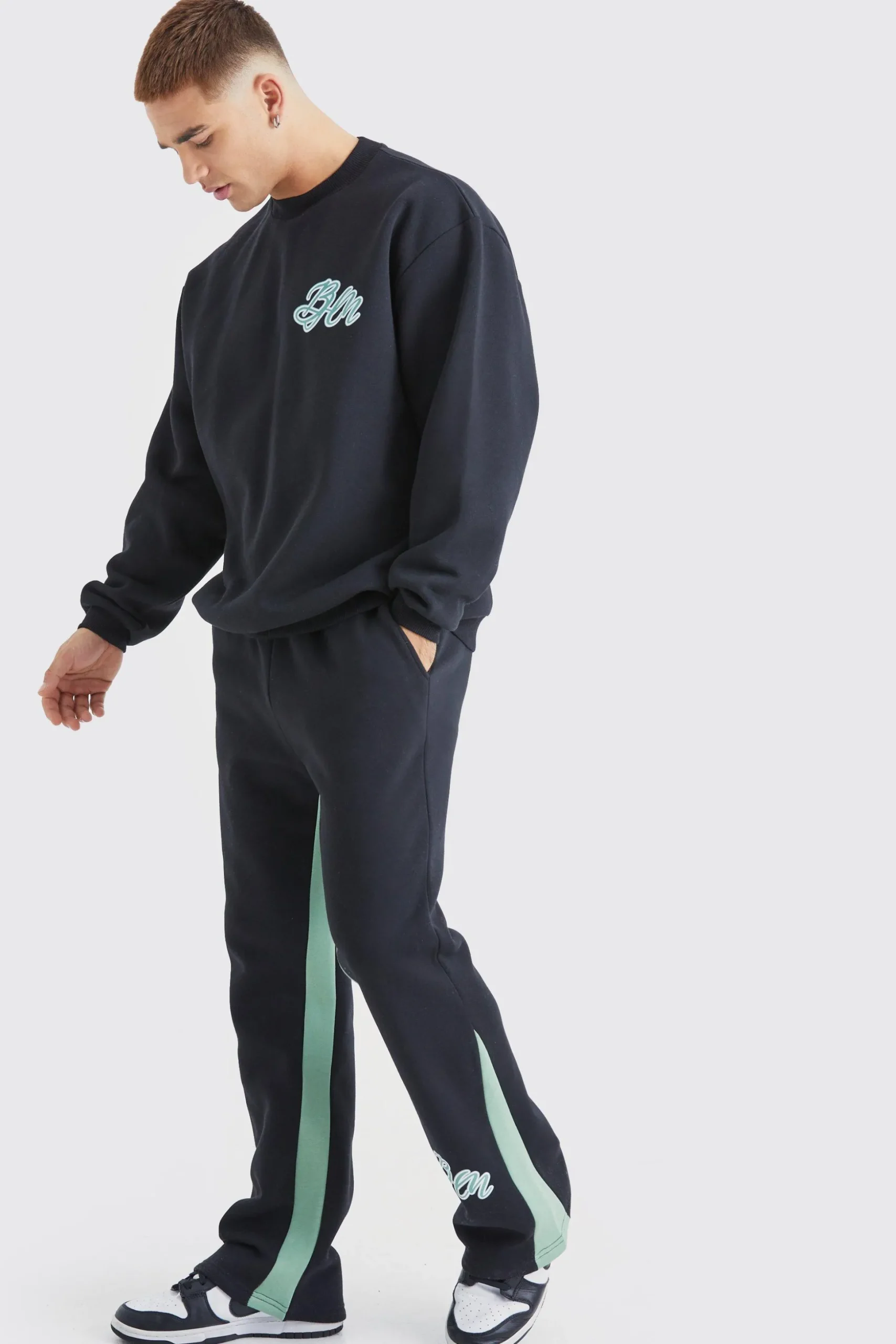 Man Extended Neck Gusset Tracksuit | BoohooMAN UK
