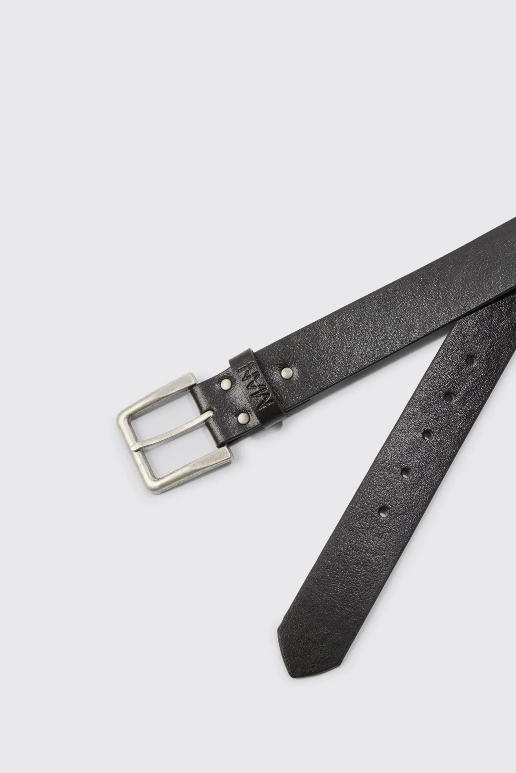 Man Faux Leather Belt | BoohooMAN UK