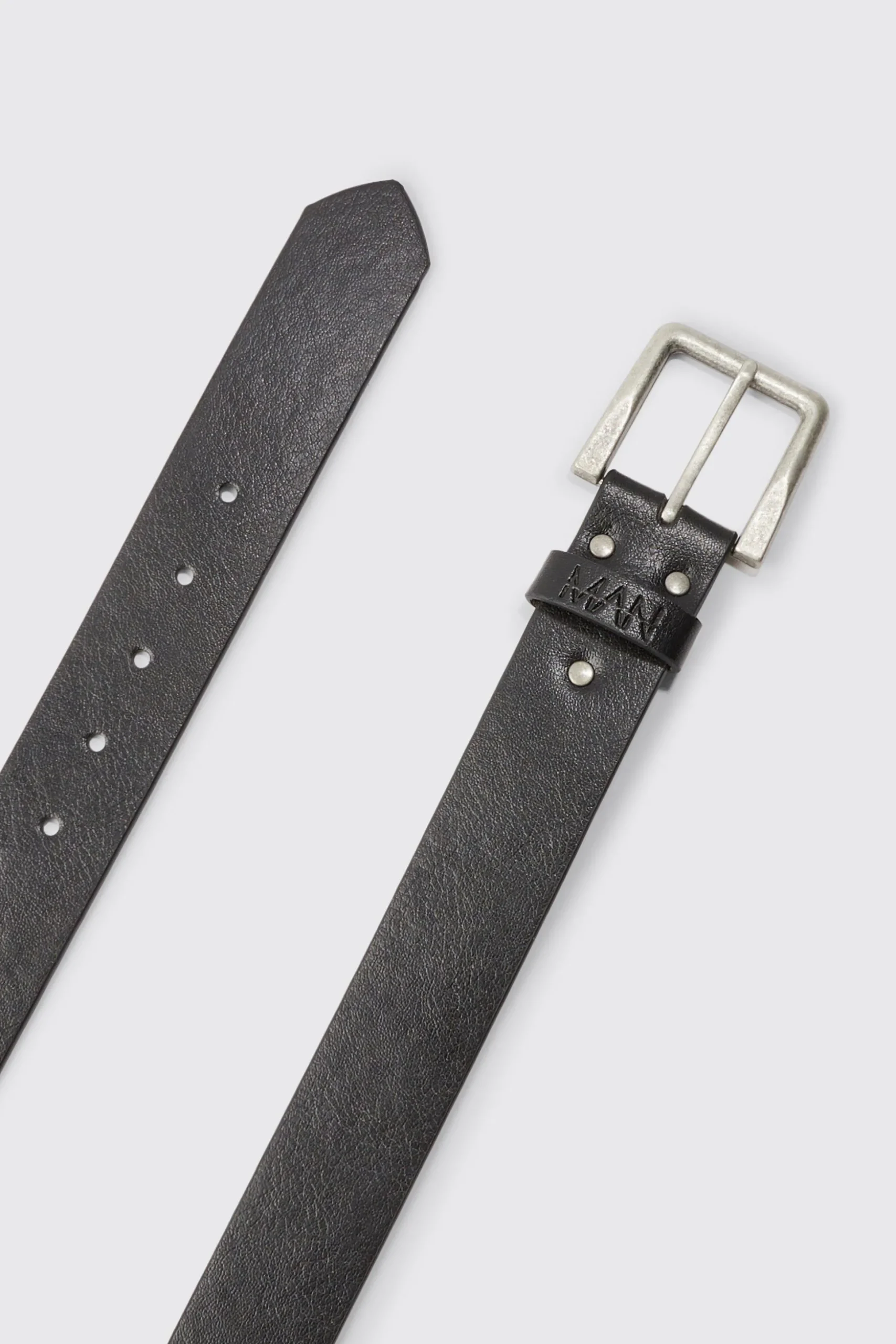 Man Faux Leather Belt | BoohooMAN UK