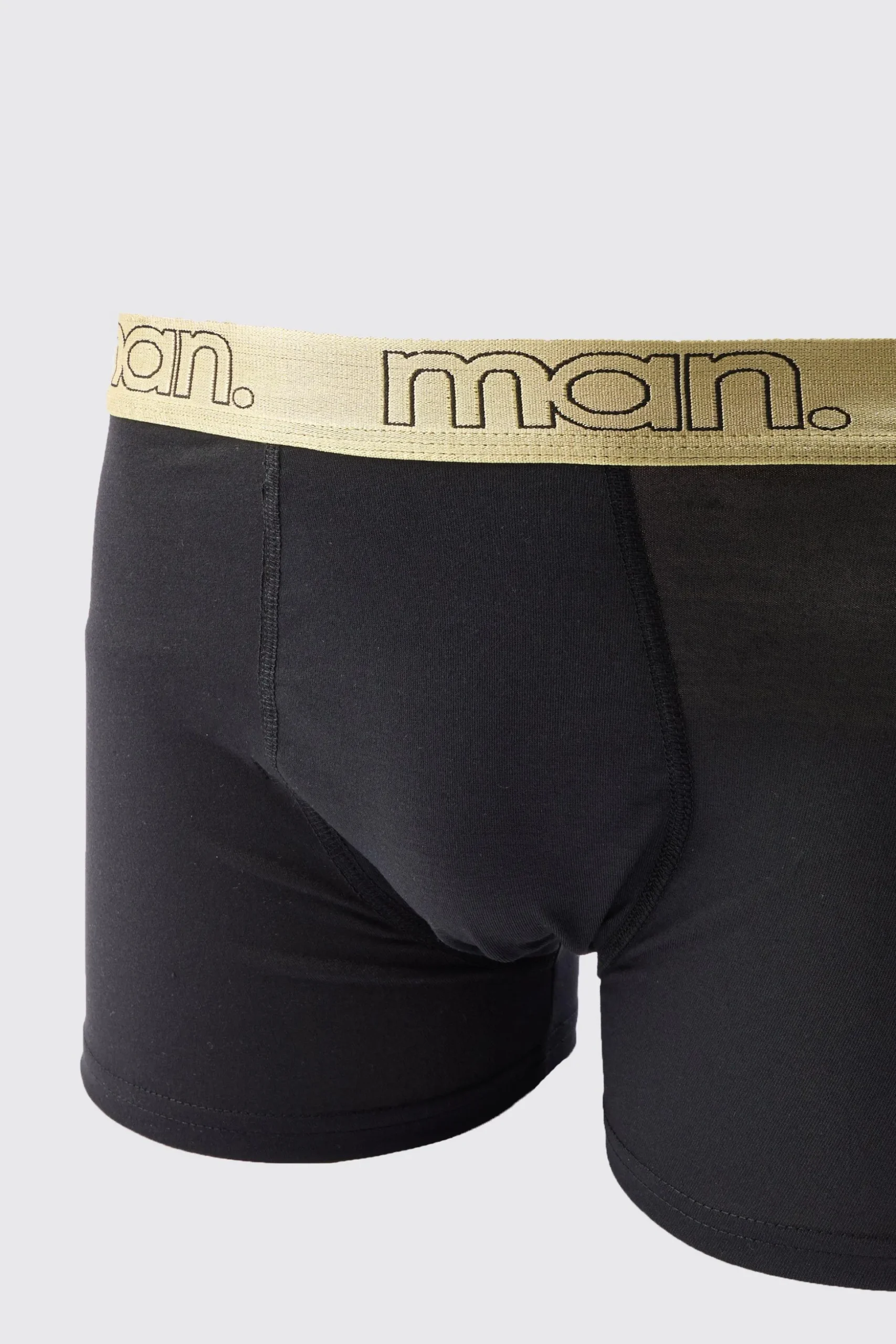 Man Gold Waistband Boxer | BoohooMAN UK