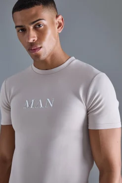 Man Muscle Fit Scuba T-shirt | BoohooMAN UK
