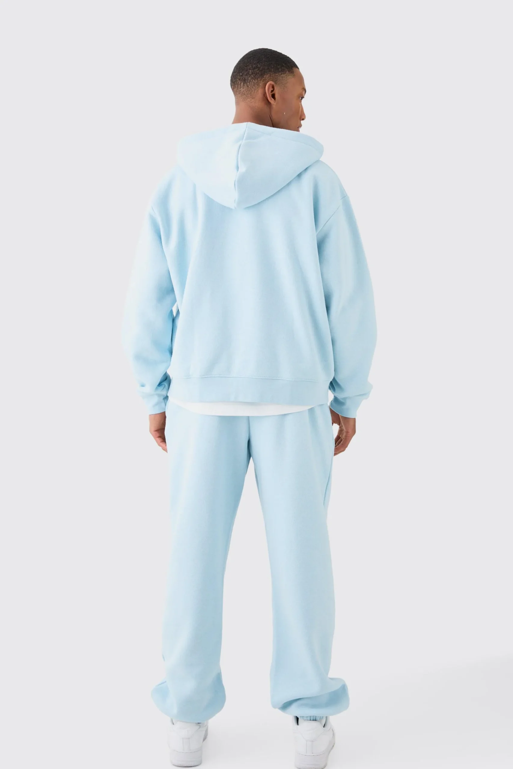 Man Oversized Zip Through Hooded Tracksuit | BoohooMAN UK