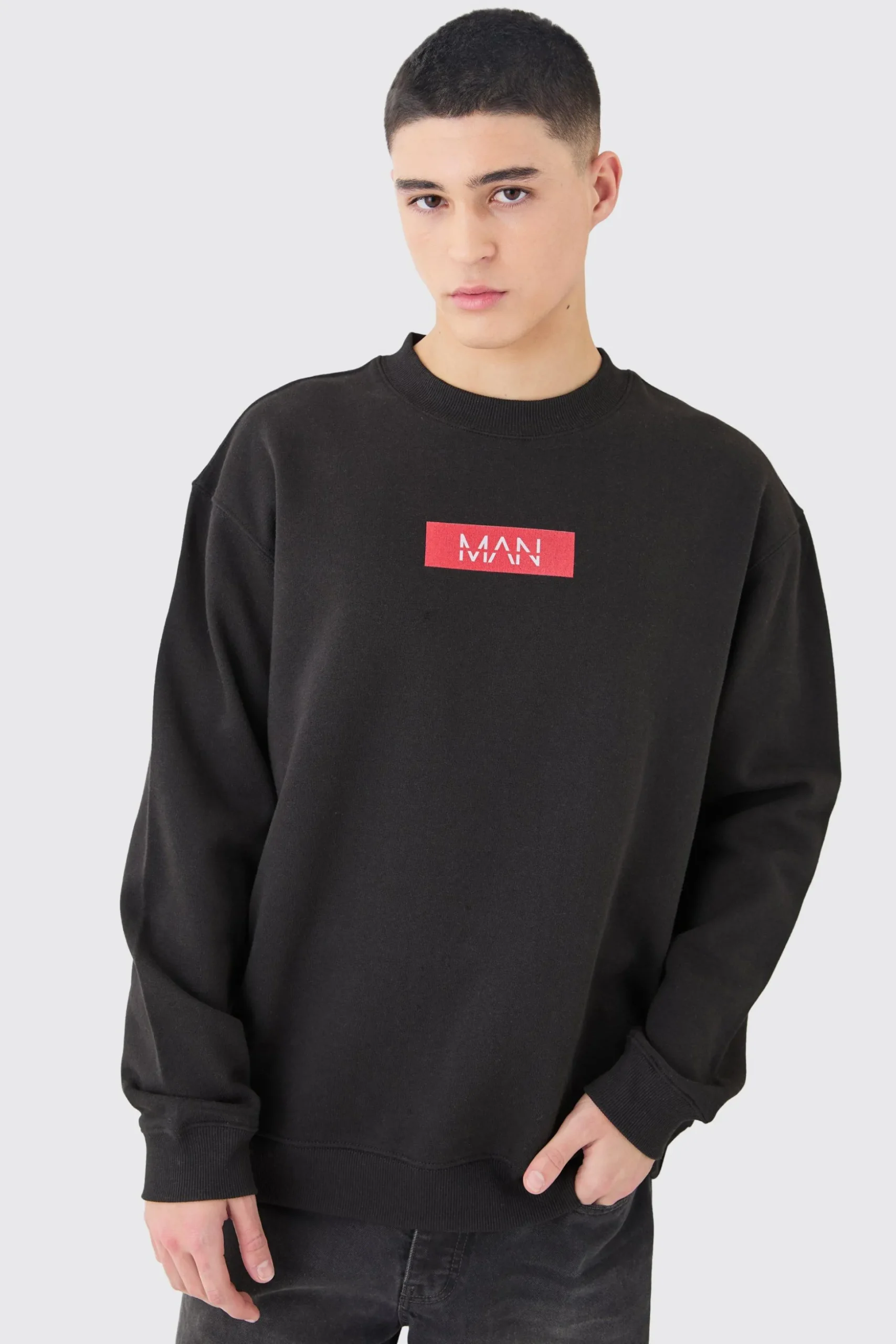 Man Print Sweatshirt | BoohooMAN UK