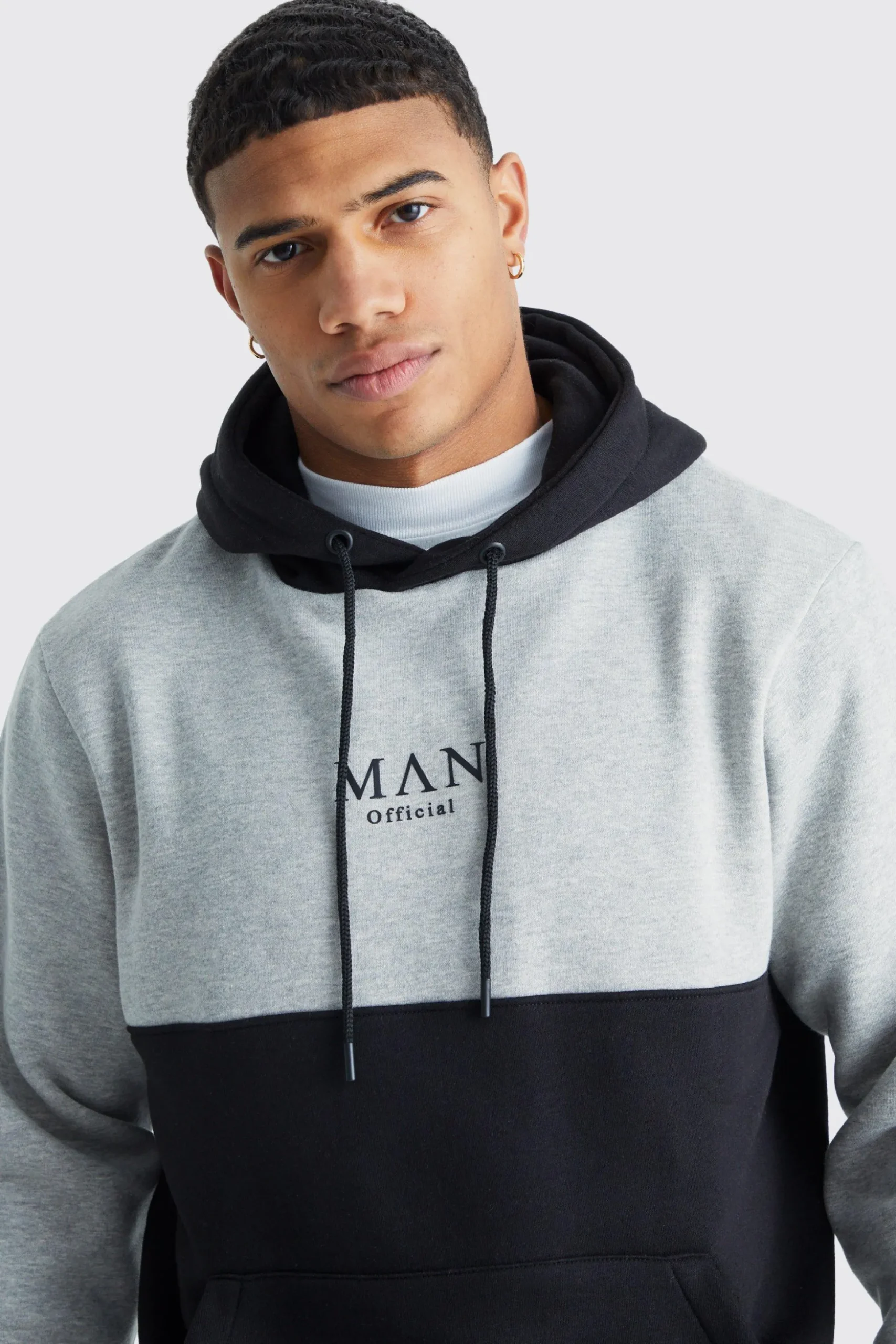 Man Roman Tape Colour Block Hooded Tracksuit | BoohooMAN UK