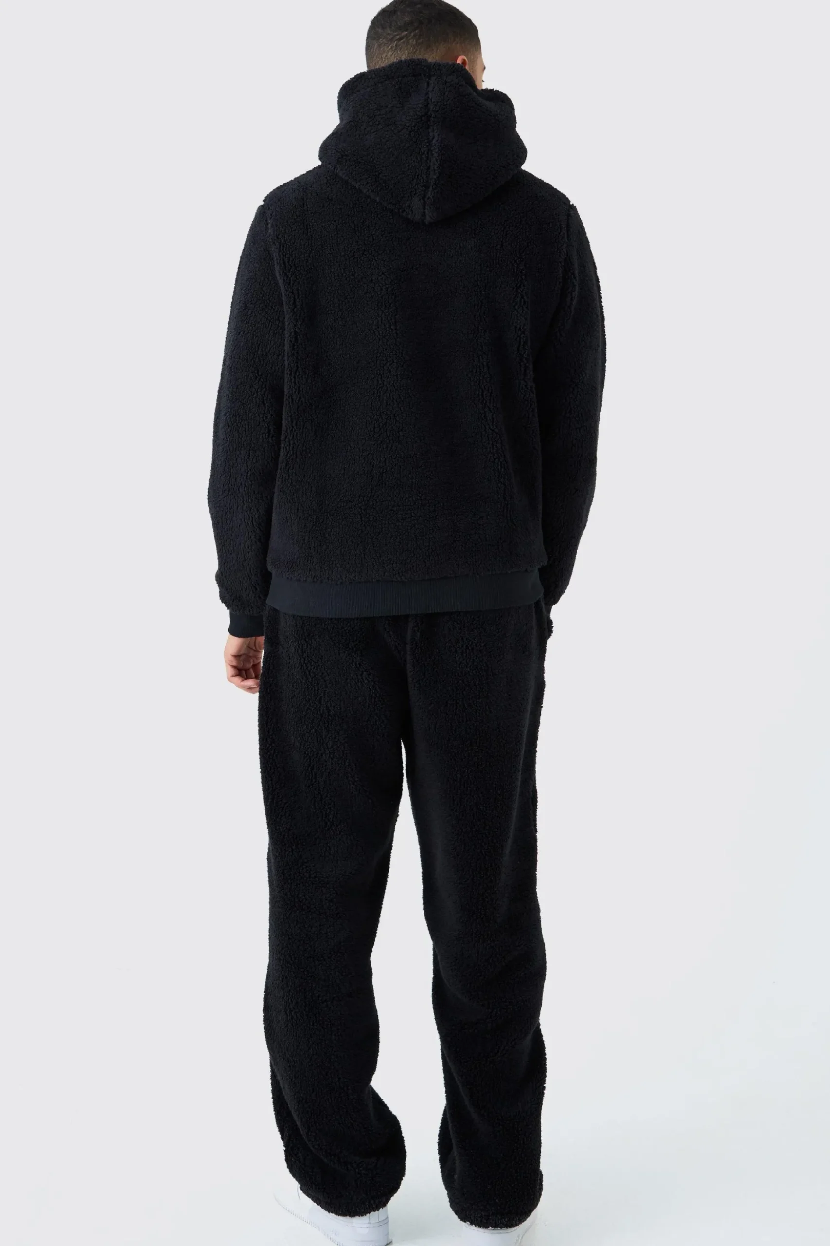 Man Signature Borg Over The Head Hoodie | BoohooMAN UK