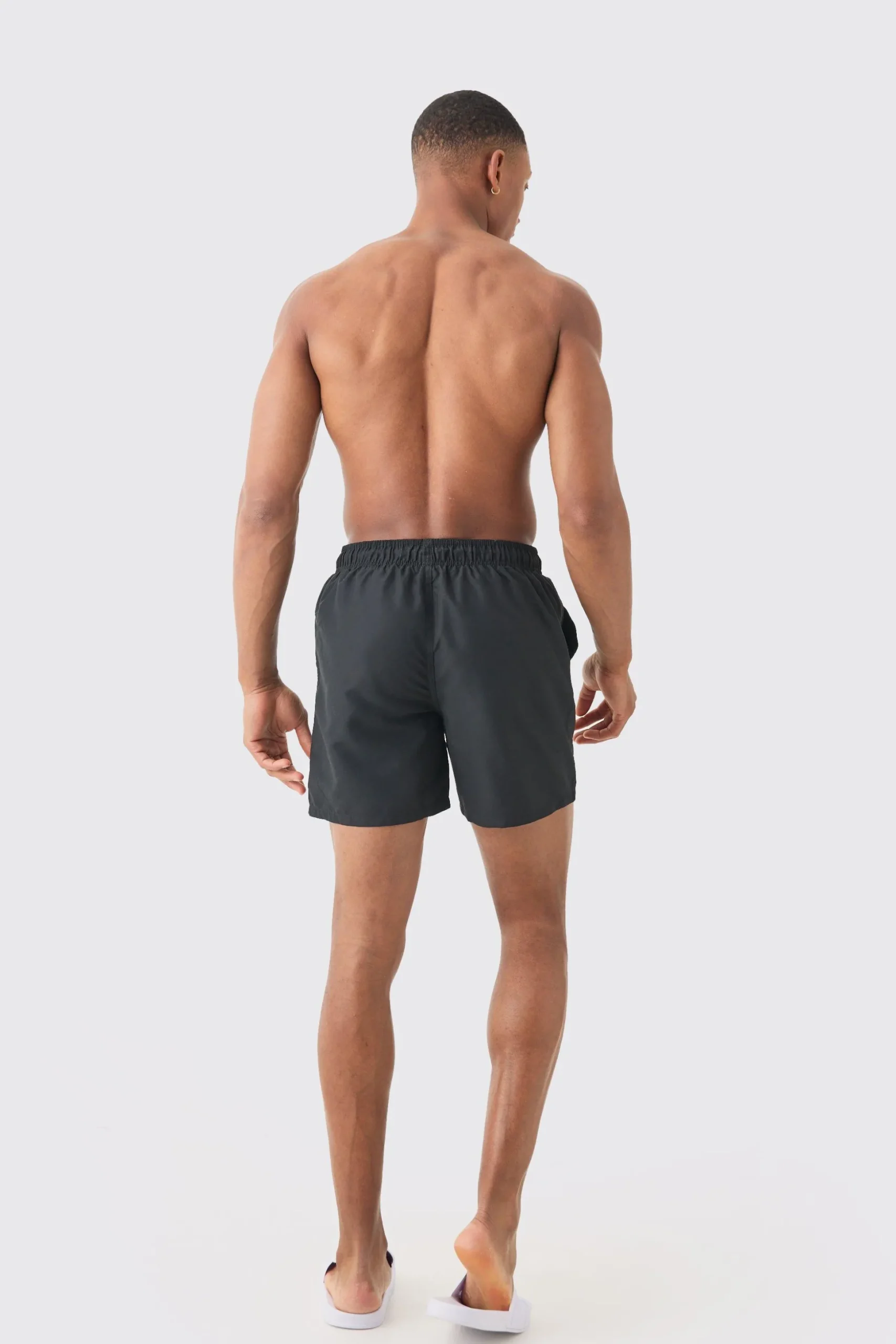 Man Signature Mid Length 2 Pack Swim Short | BoohooMAN UK