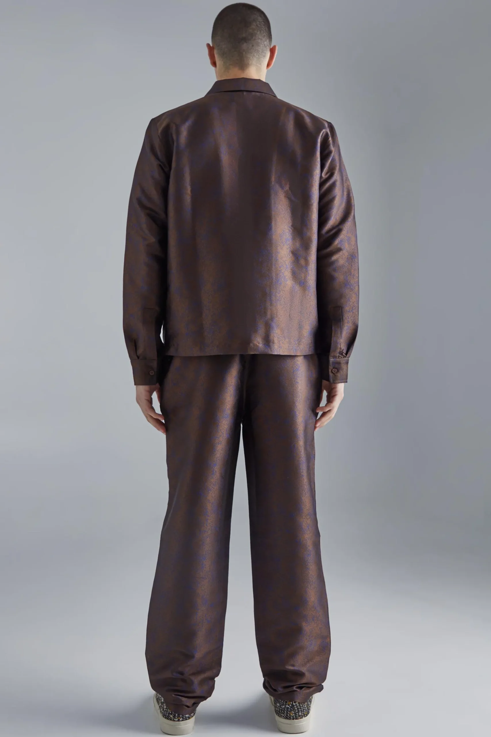 Marl Fabric Interest Smart Set | BoohooMAN UK