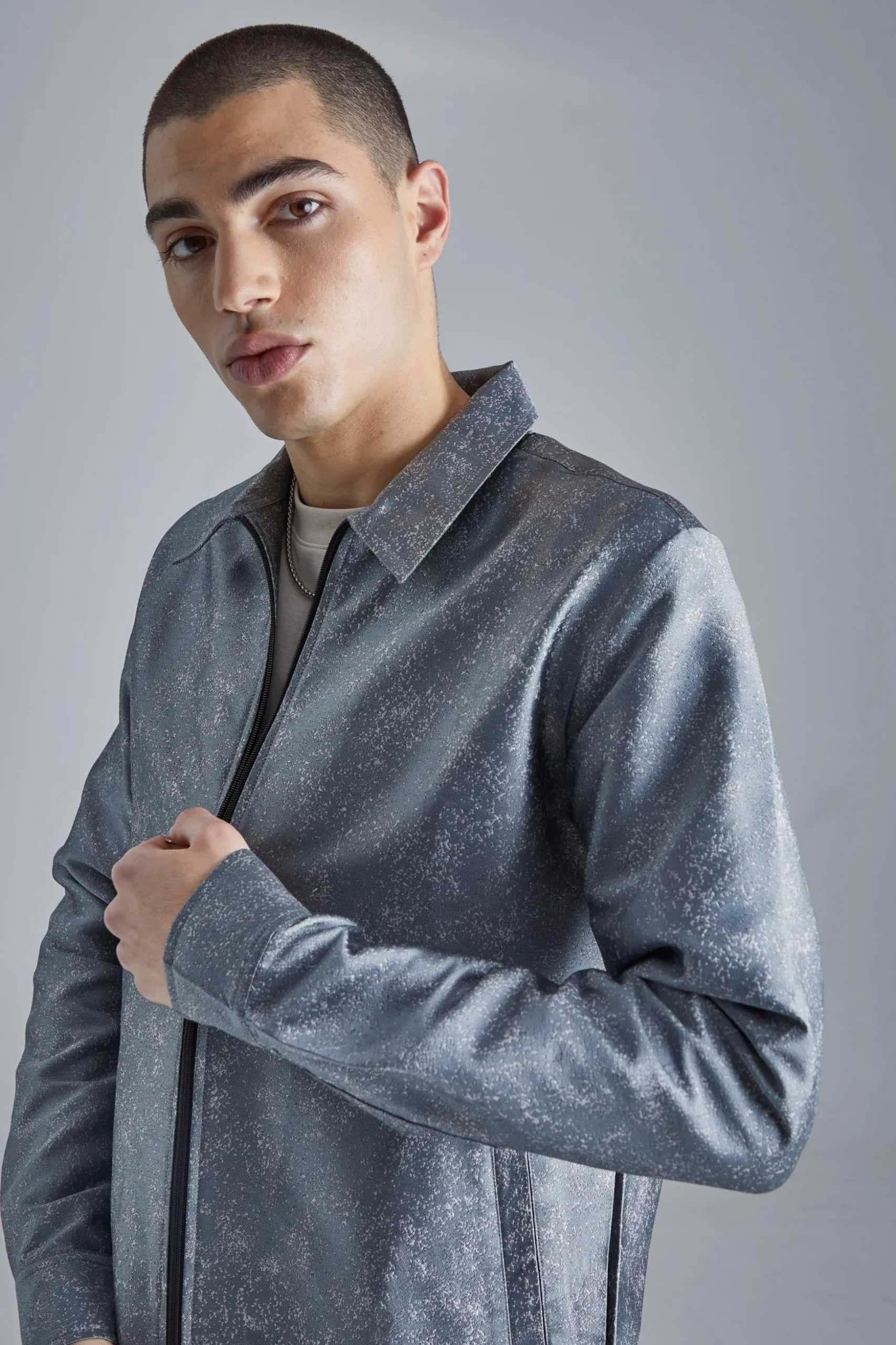 Marl Fabric Interest Smart Set | BoohooMAN UK