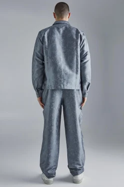 Marl Fabric Interest Smart Set | BoohooMAN UK