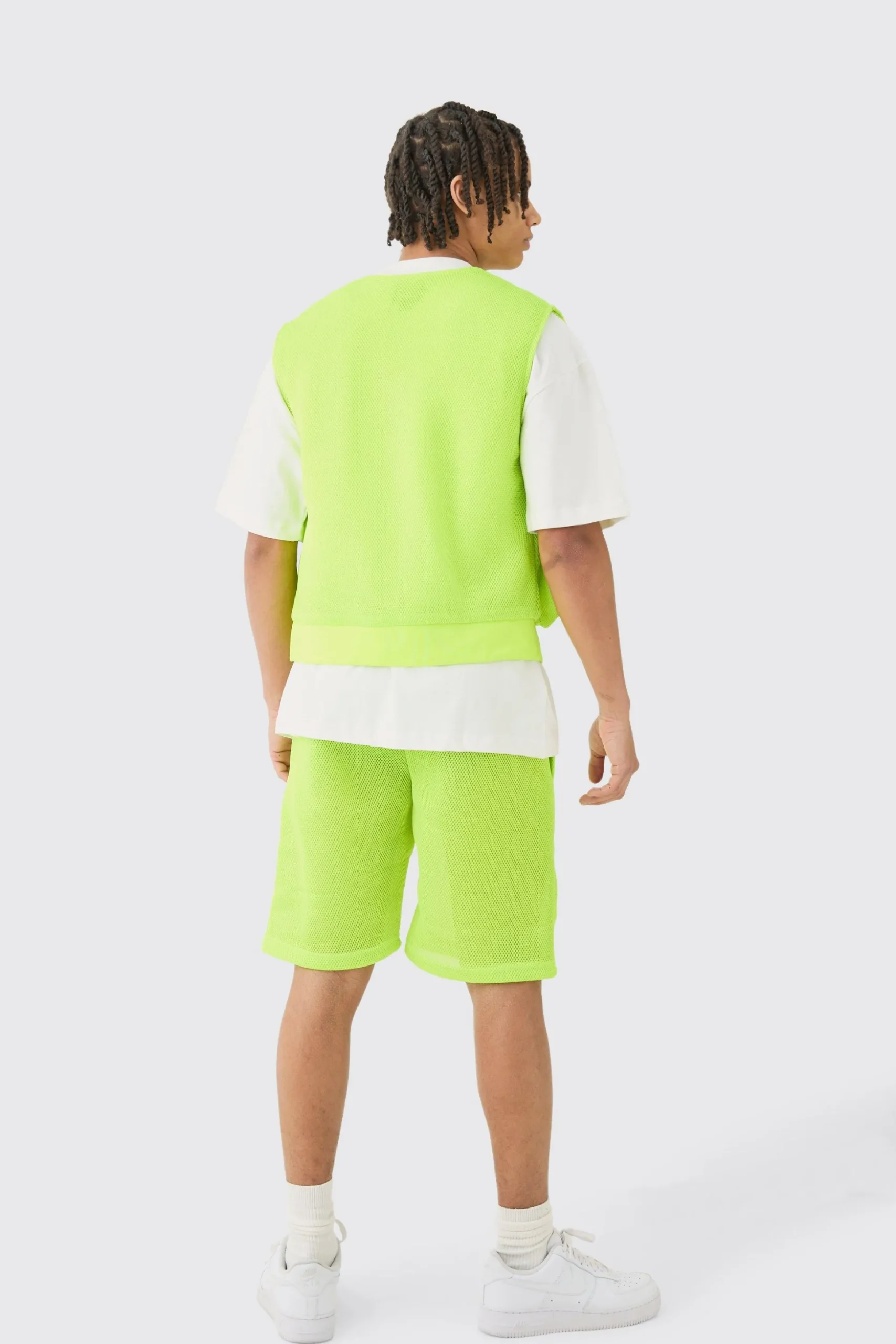 Mesh Vest & Short Set | BoohooMAN UK