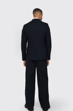Mix & Match Linen Blend Slim Suit Set | BoohooMAN UK