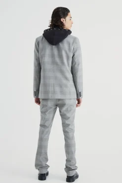 Mix And Match Skinny Fit Check Suit | BoohooMAN UK