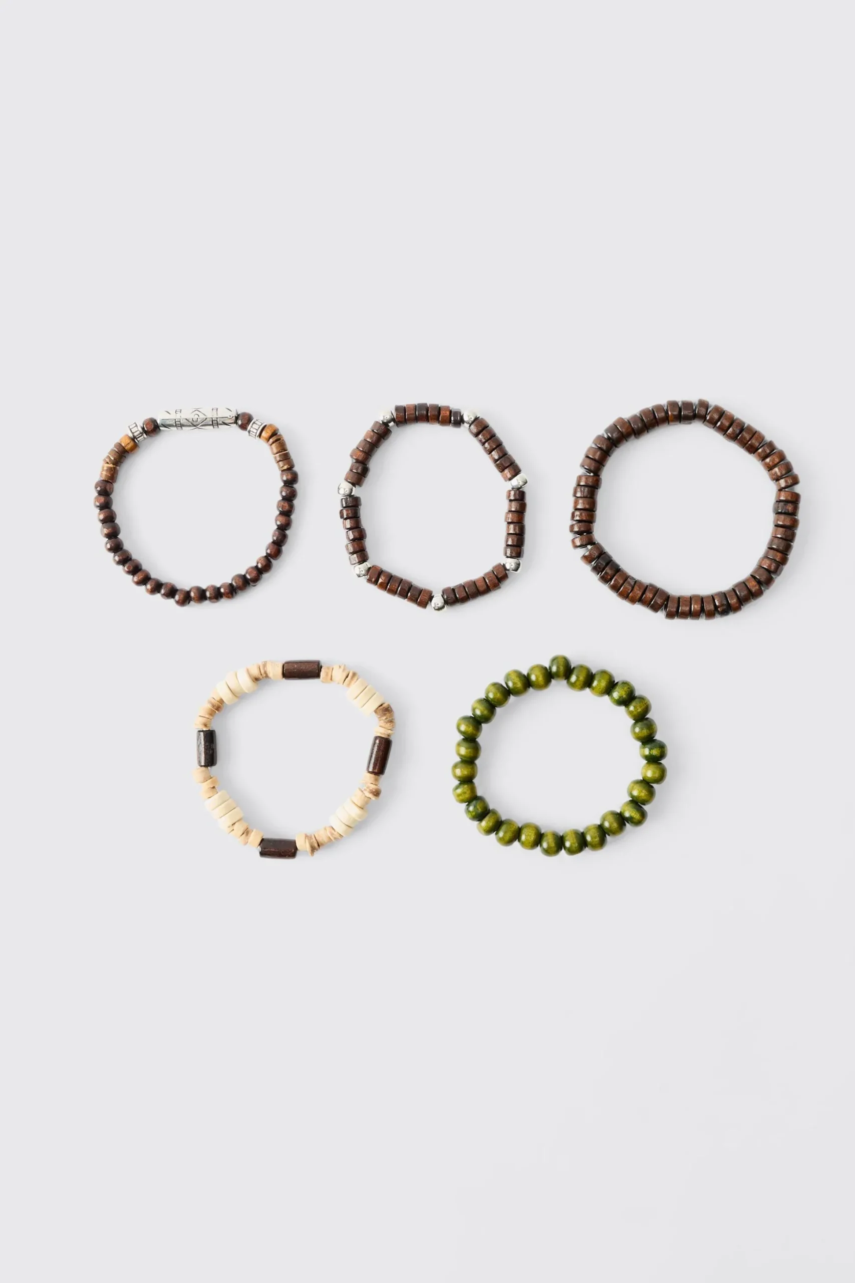 Mixed Bead Western Bracelets | BoohooMAN UK