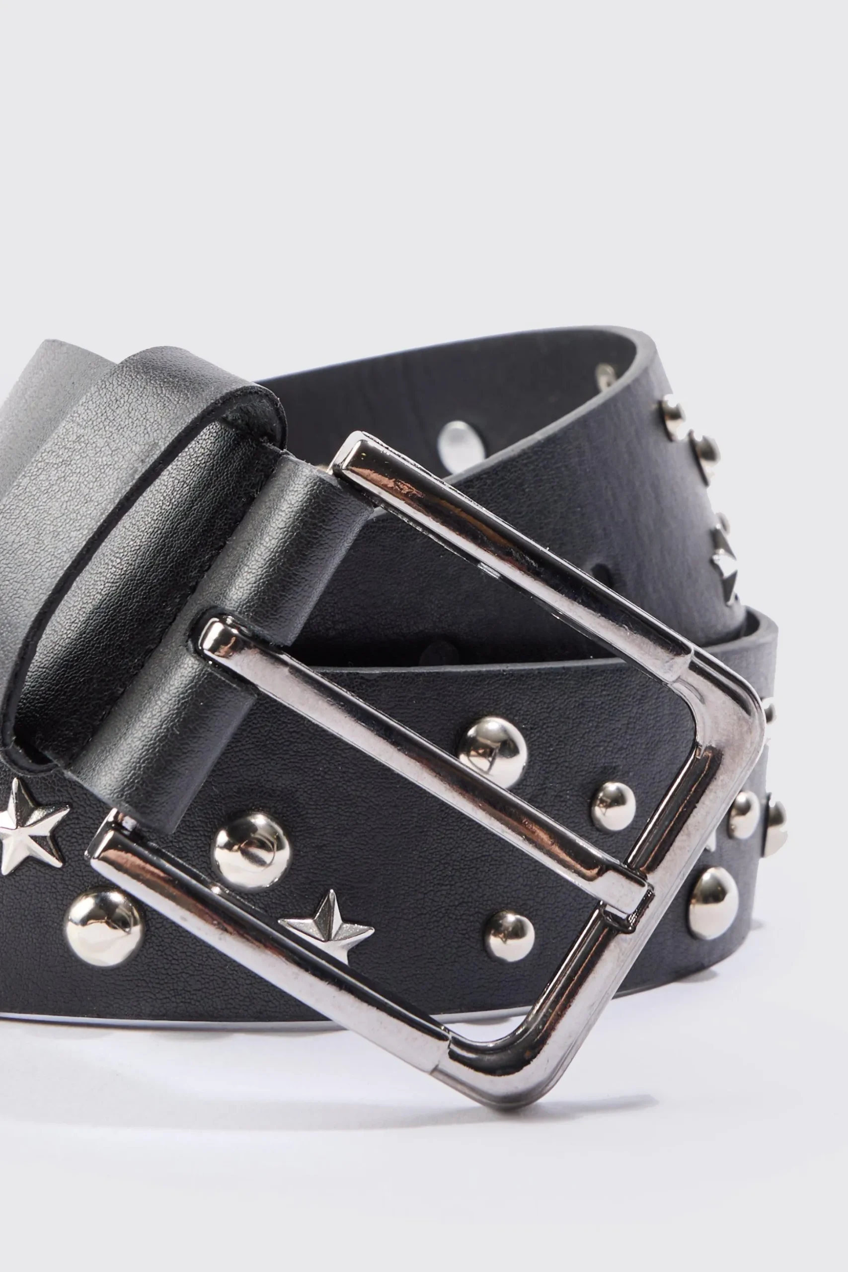 Mixed Hardware Pu Belt | BoohooMAN UK