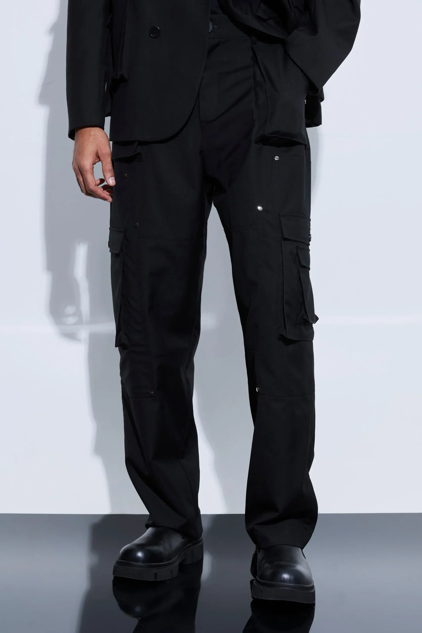 Multi Cargo Pocket Boxy Suit | BoohooMAN UK