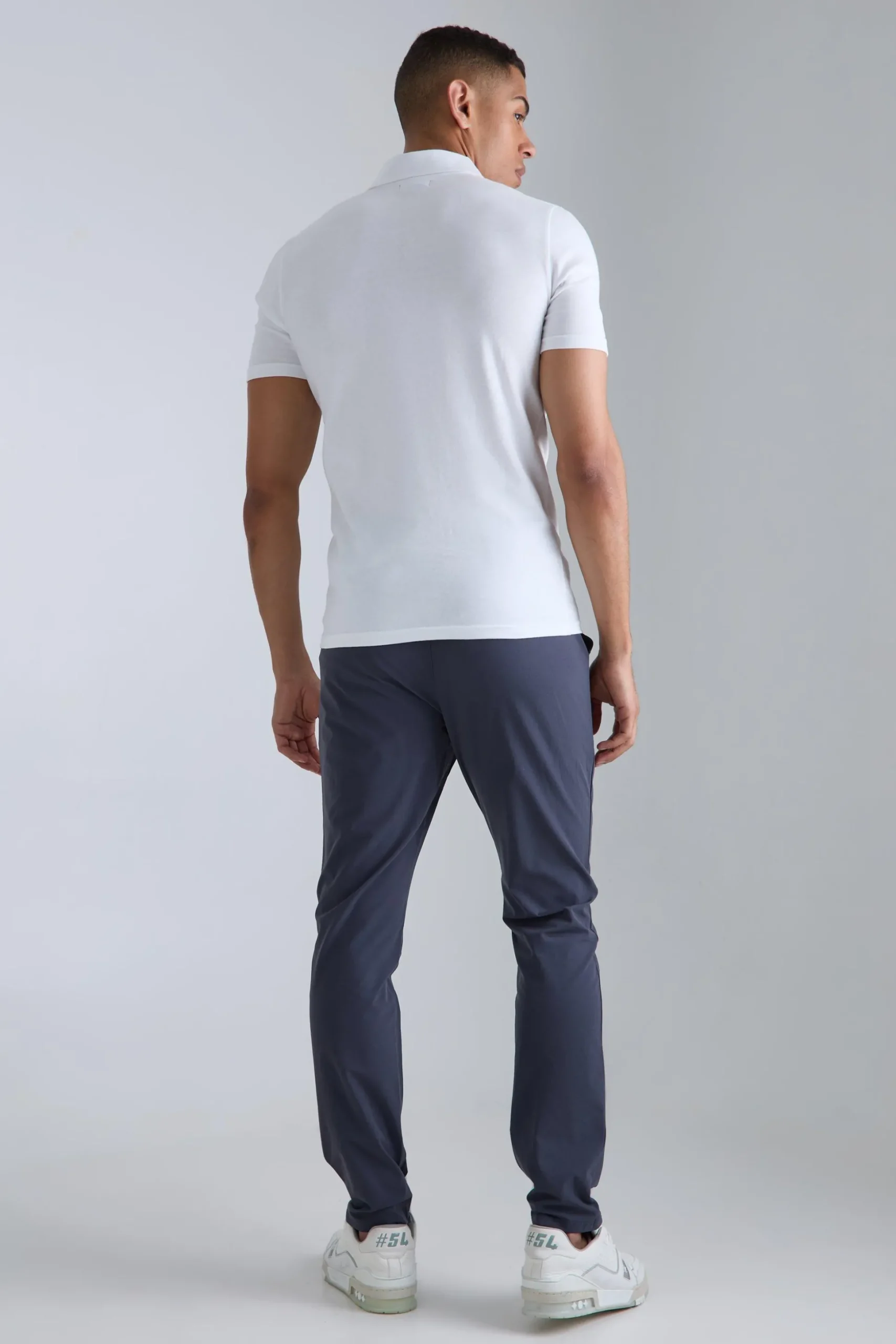 Muscle Zip Neck Polo | BoohooMAN UK