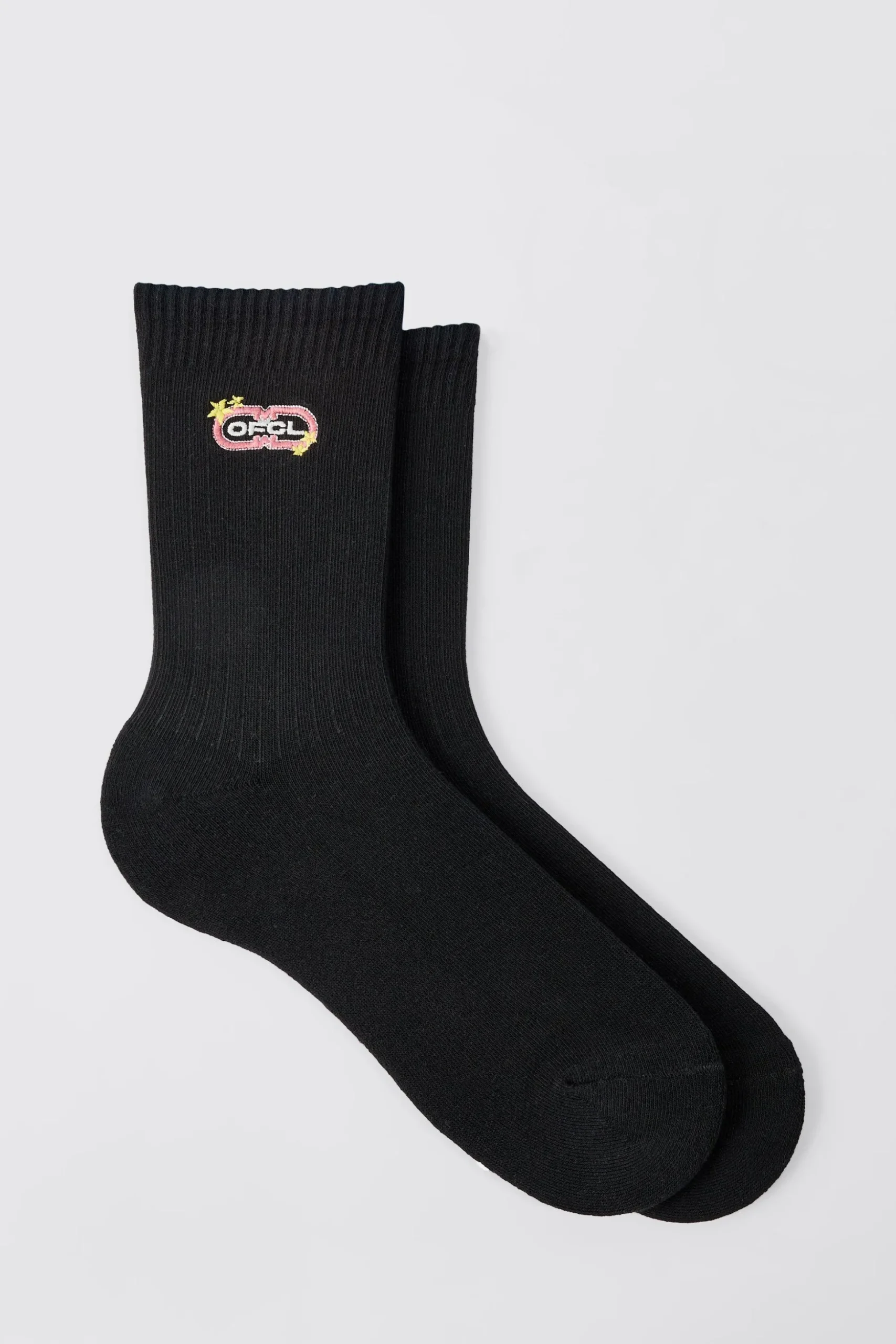 OFCL Embroidered Sports Socks | BoohooMAN UK