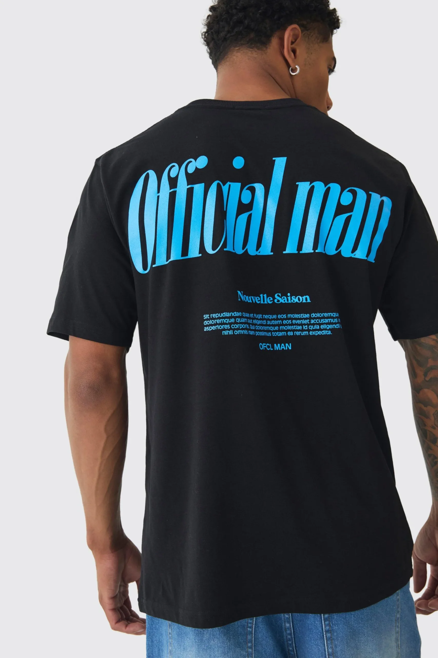 Official Back Print T-Shirt | BoohooMAN UK
