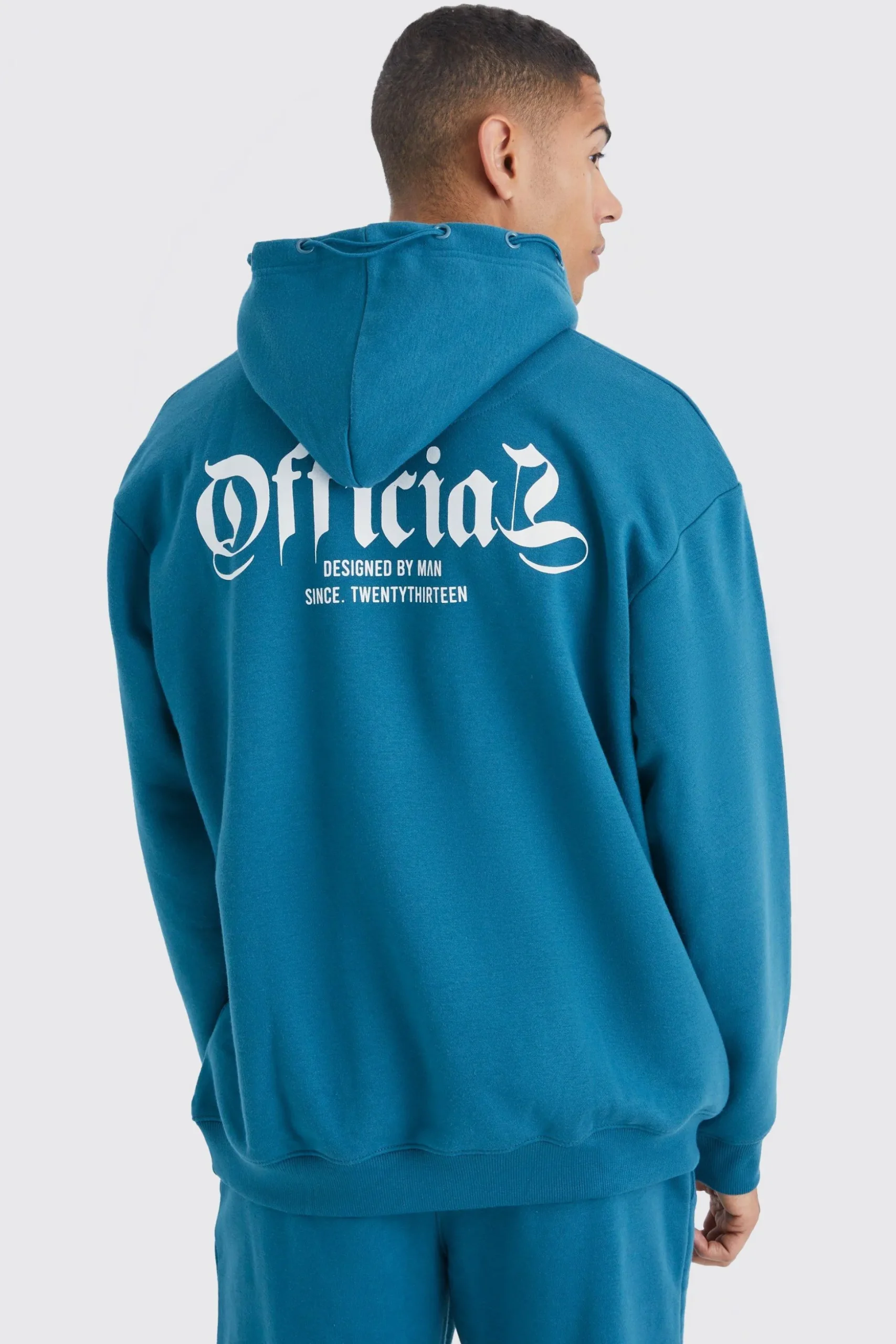 Official Oversized Drawcord Detail Hoodie | BoohooMAN UK