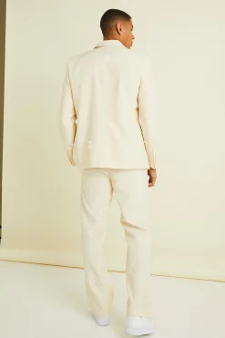 Organza Embroidered Relaxed Suit | BoohooMAN UK