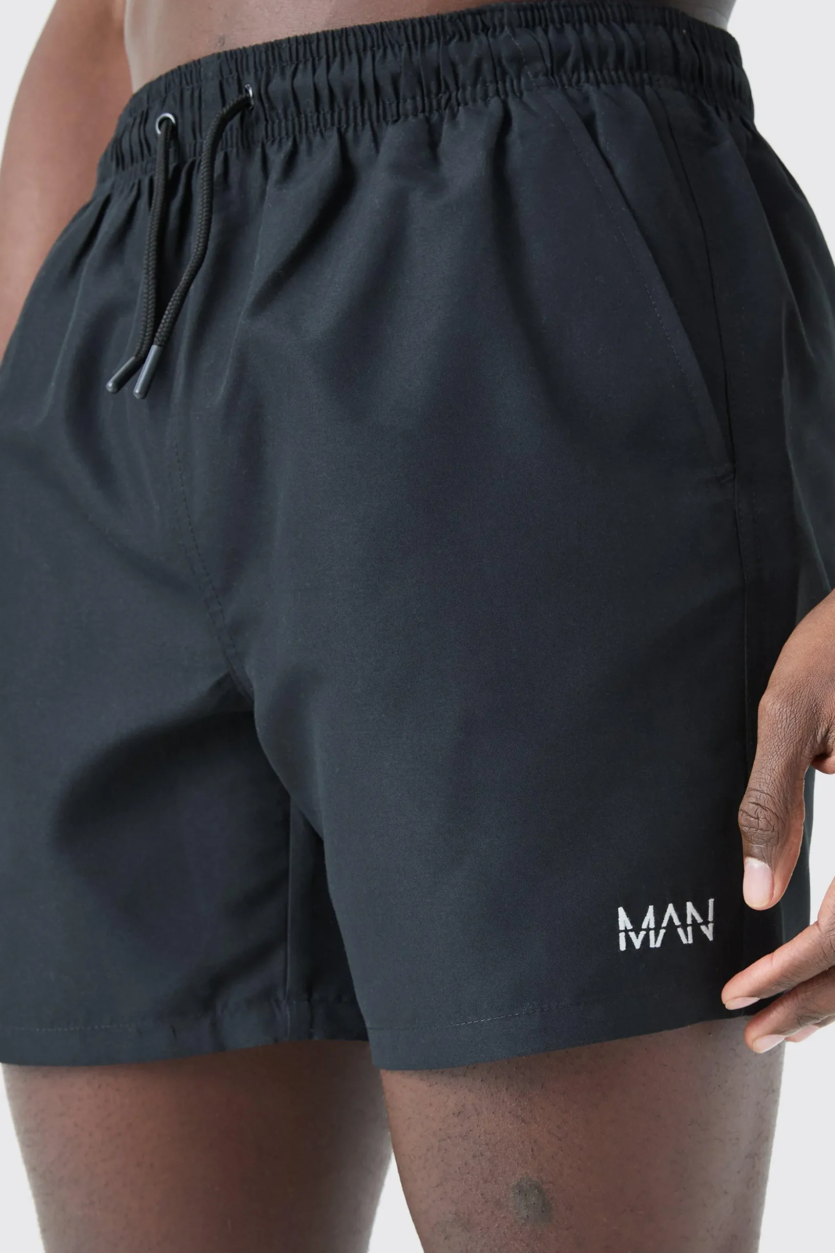 Original Man Mid Length Swim Short | BoohooMAN UK
