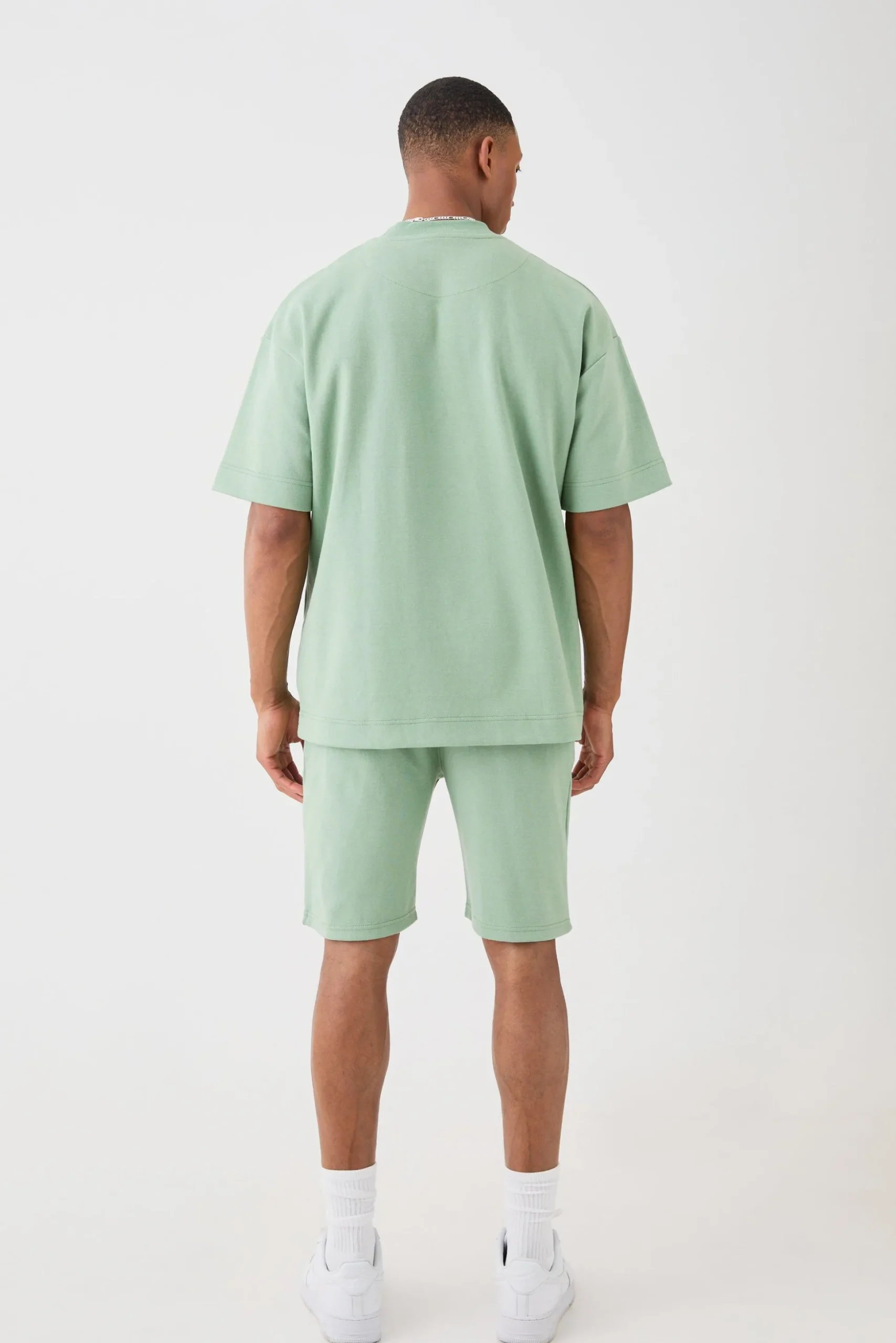 Overisized T-shirt & Short Interlock Set | BoohooMAN UK