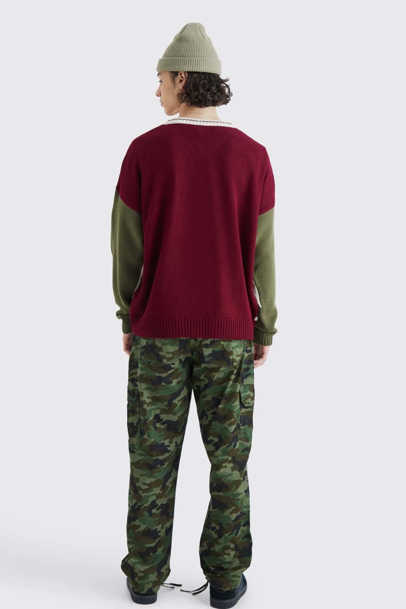 Oversized Applique Football Knit Jumper | BoohooMAN UK