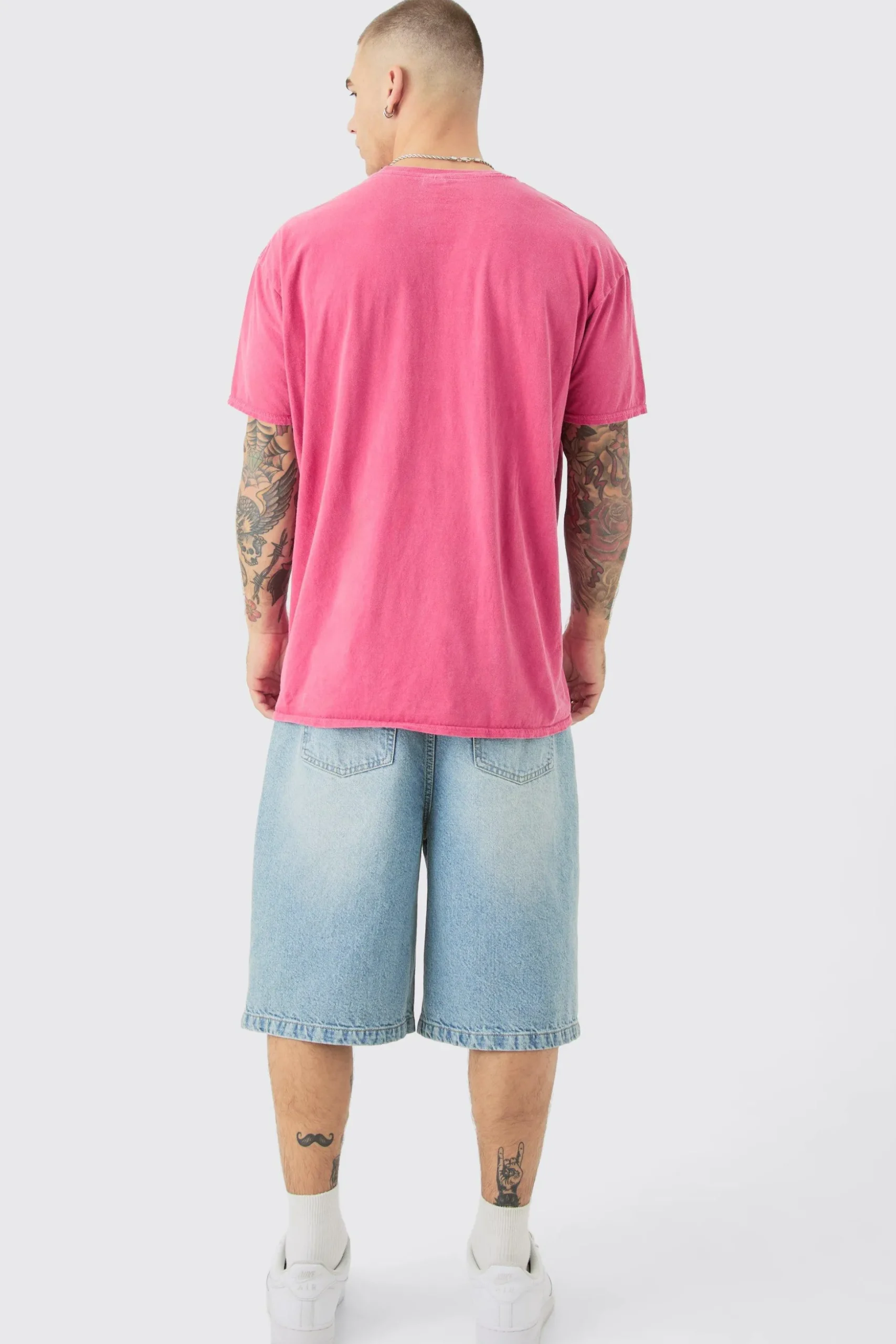 Oversized Arcade Street Fighter Wash License T-shirt | BoohooMAN UK