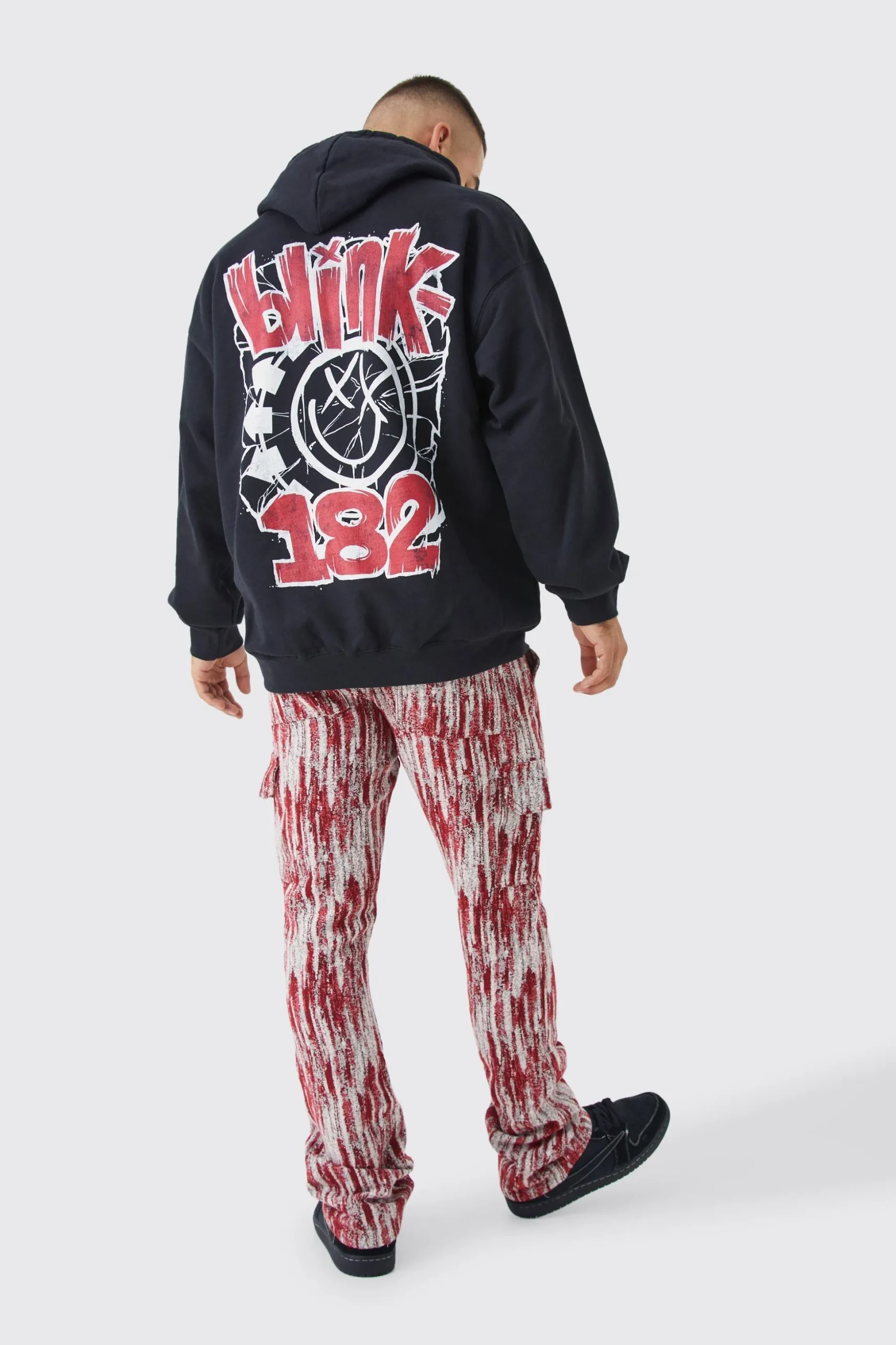 Oversized Blink 182 License Hoodie | BoohooMAN UK