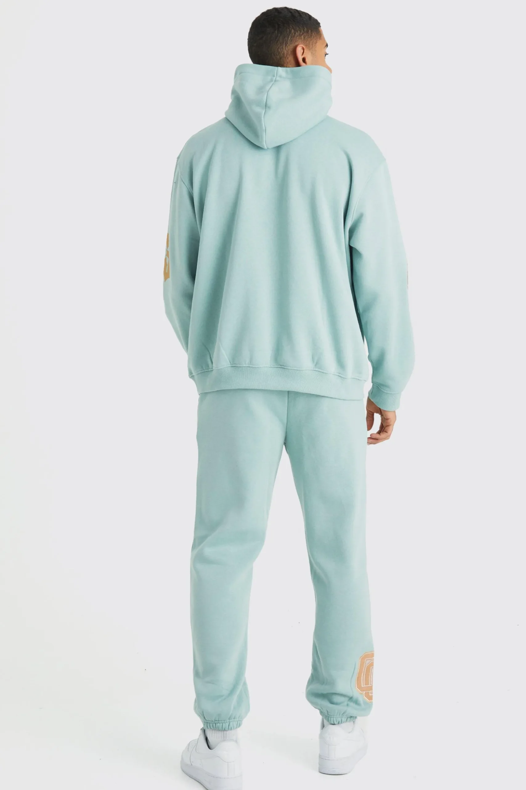Oversized Bm Varsity Hooded Tracksuit | BoohooMAN UK