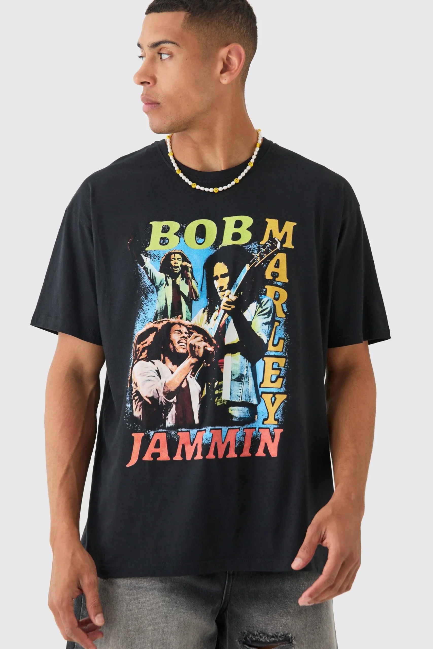 Oversized Bob Marley License T-shirt | BoohooMAN UK