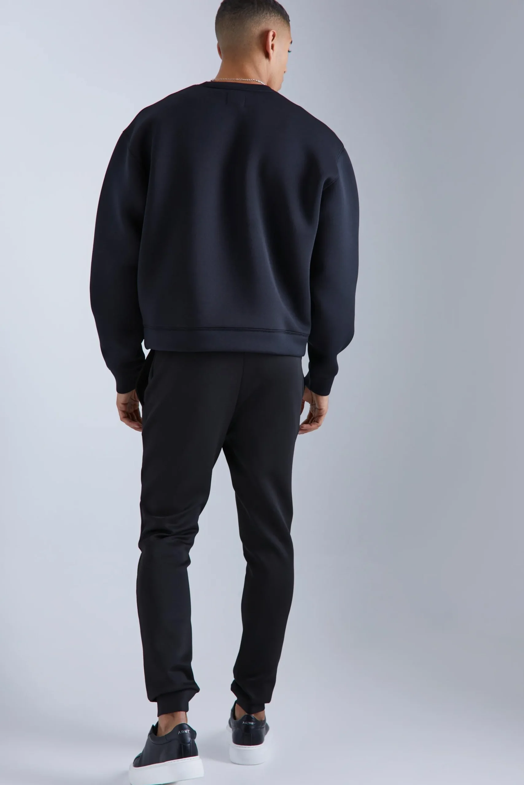 Oversized Boxy Bonded Scuba Sweatshirt | BoohooMAN UK