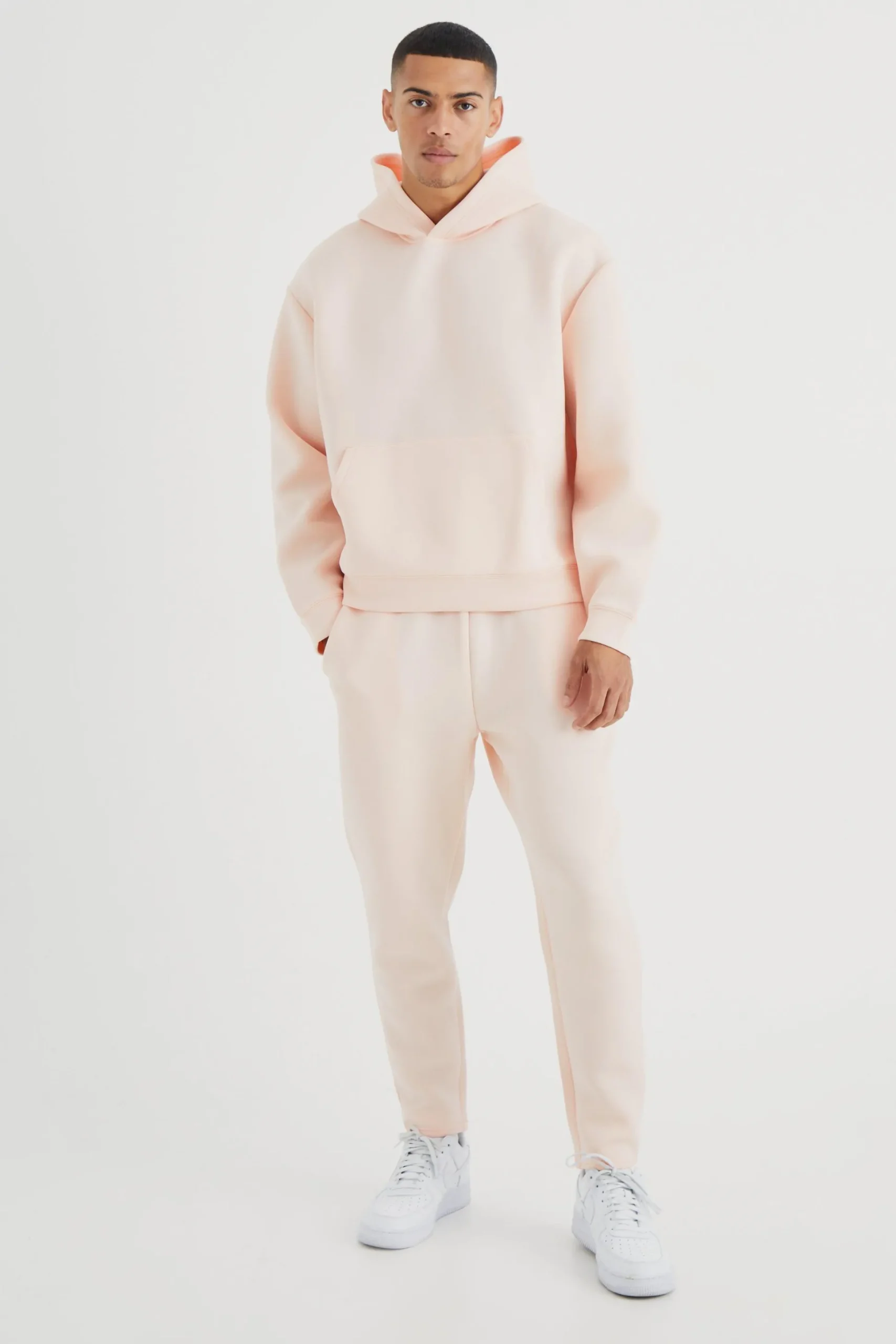 Oversized Boxy Bonded Scuba Hooded Tracksuit | BoohooMAN UK