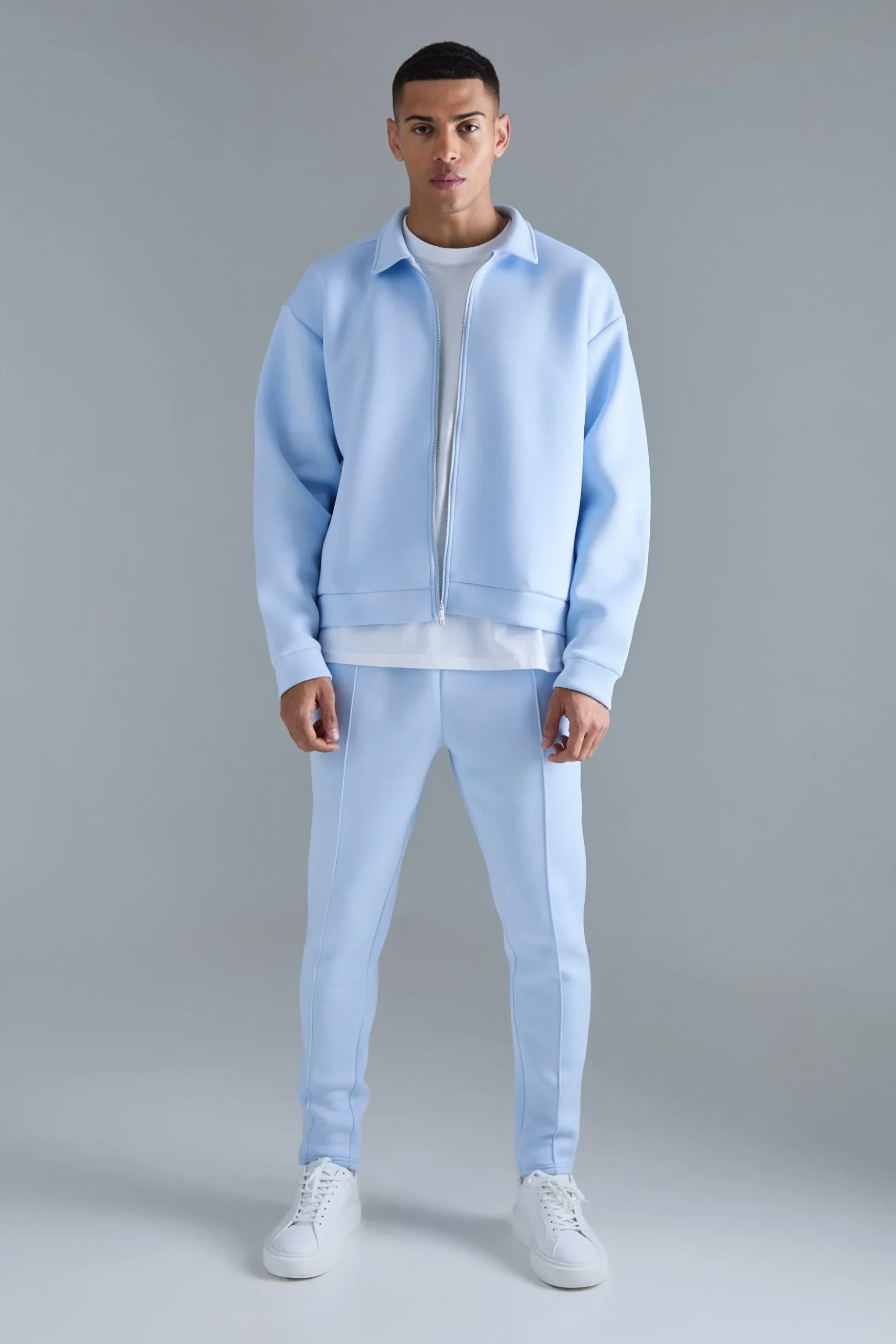 Oversized Boxy Bonded Scuba Bomber Set | BoohooMAN UK