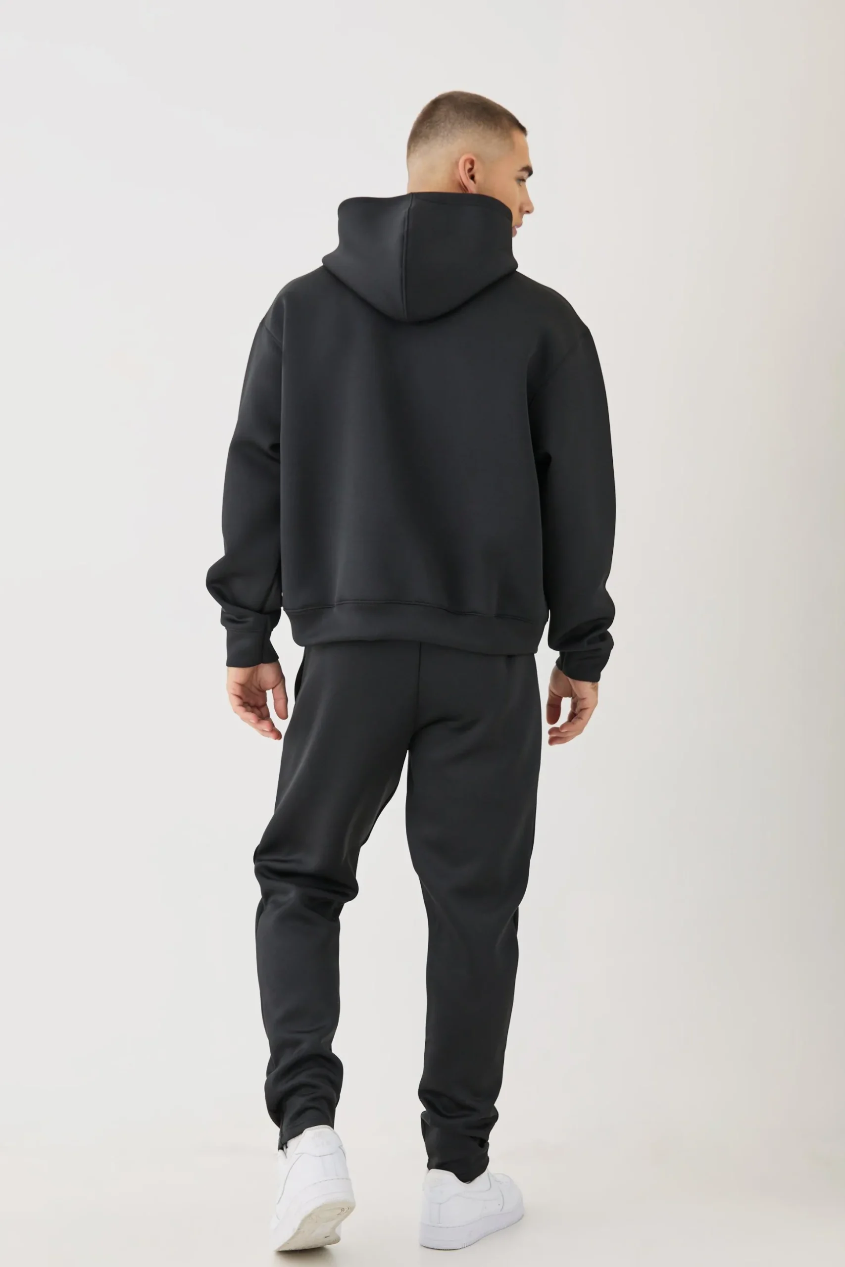 Oversized Boxy Bonded Scuba Hooded Tracksuit | BoohooMAN UK