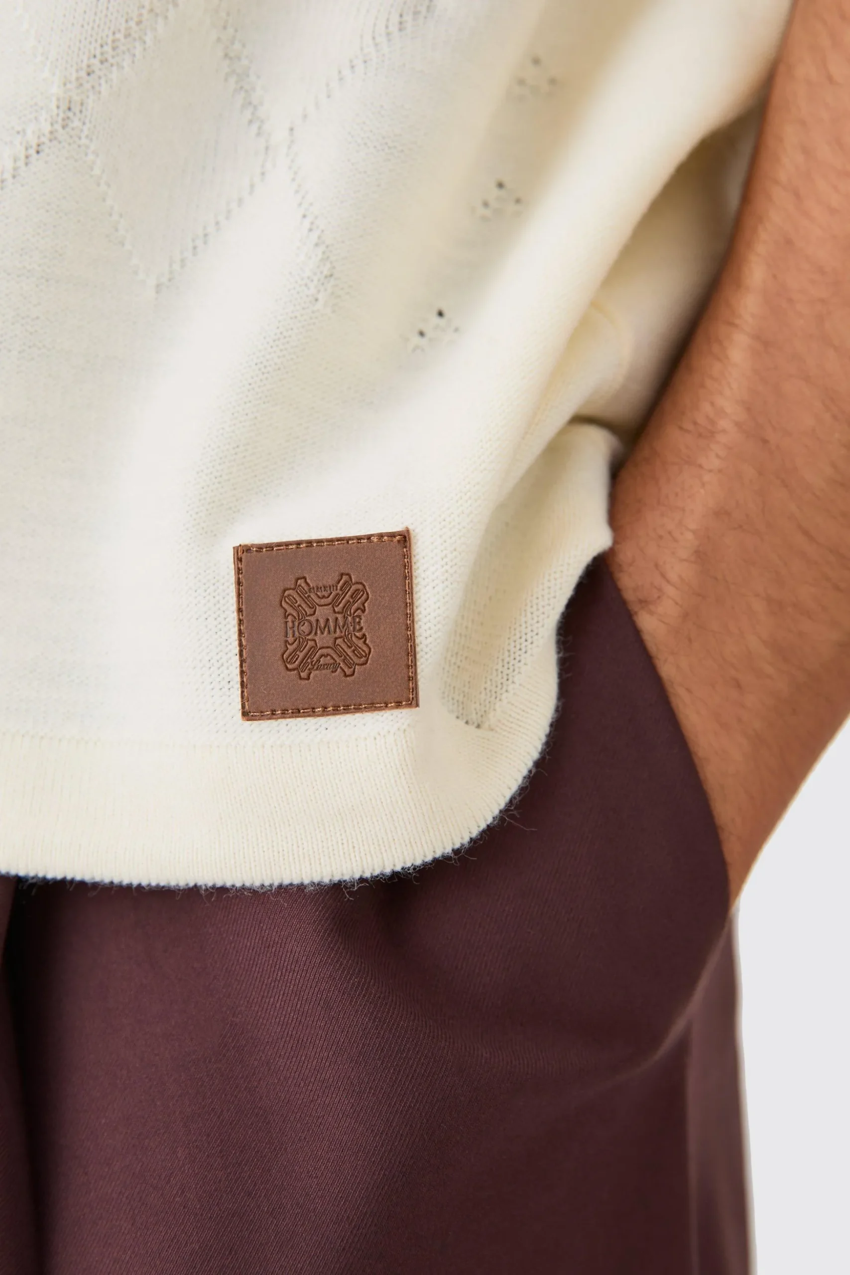 Oversized Boxy Cable Knitted T-shirt | BoohooMAN UK