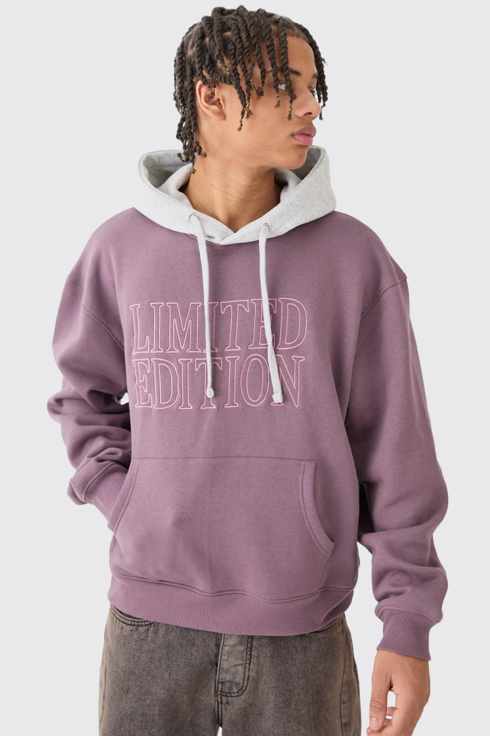 Oversized Boxy 3d Embroidered Edition Hoodie | BoohooMAN UK