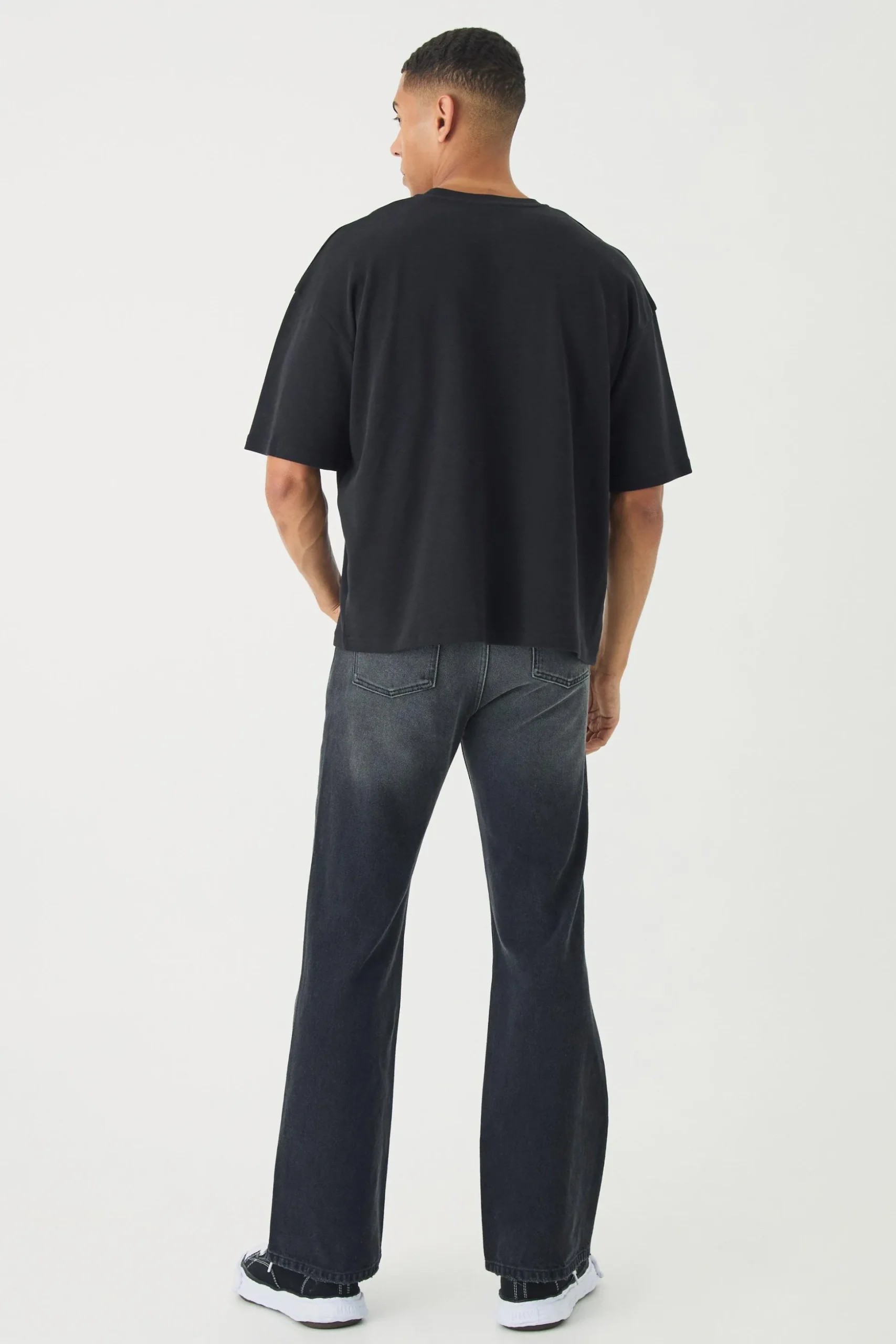 Oversized Boxy Embroidered Slogan T-shirt | BoohooMAN UK