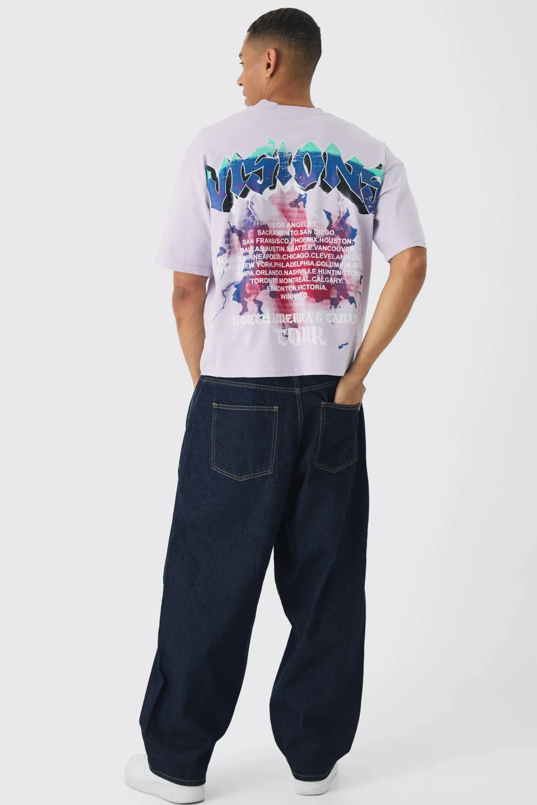 Oversized Boxy Heavyweight Graphic T-shirt | BoohooMAN UK